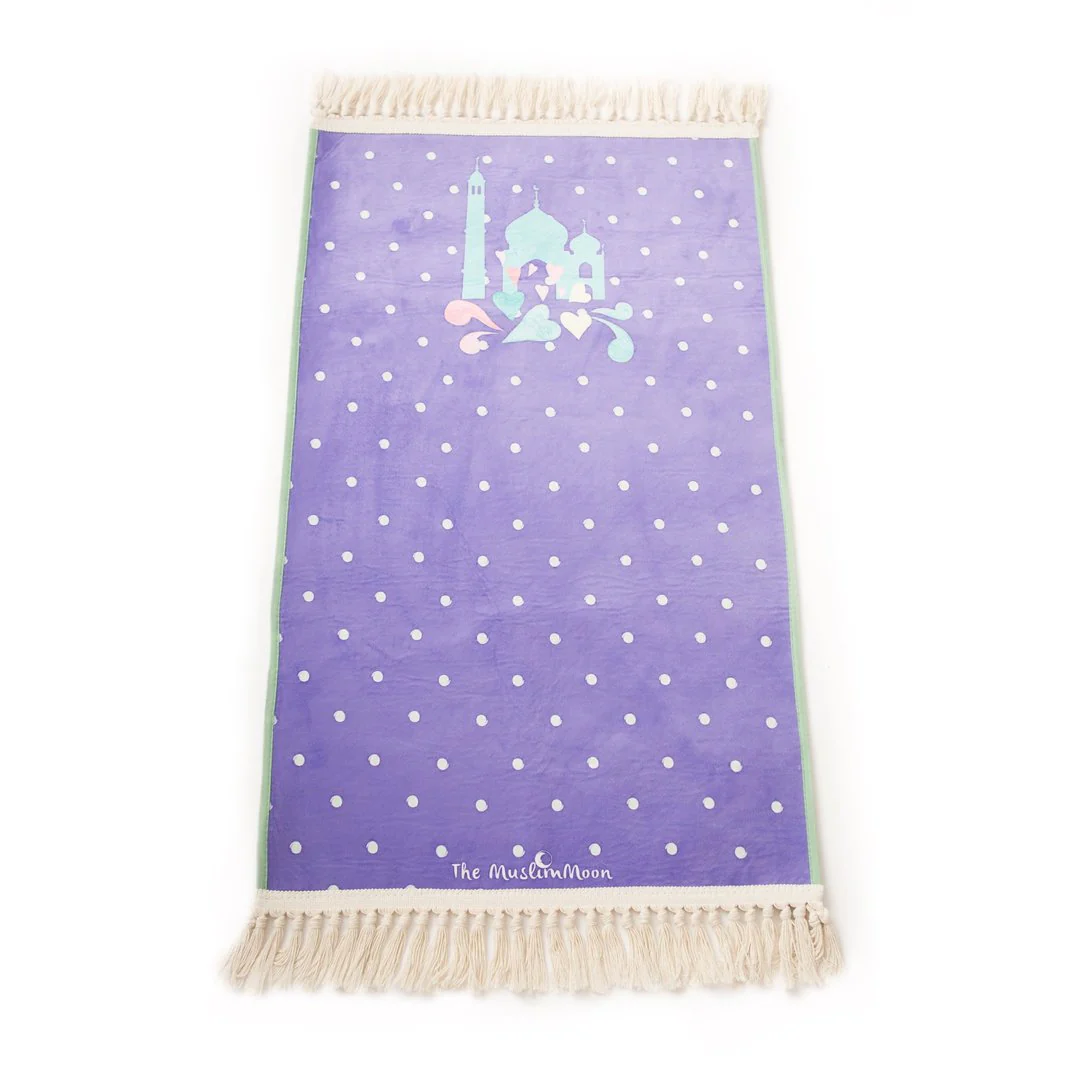 In Love With Prayer (Purple) - Salah Prayer Mat by The Muslim Moon - Image 3