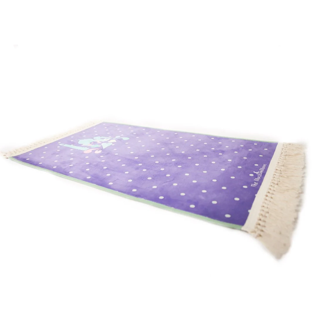 In Love With Prayer (Purple) - Salah Prayer Mat by The Muslim Moon - Image 4