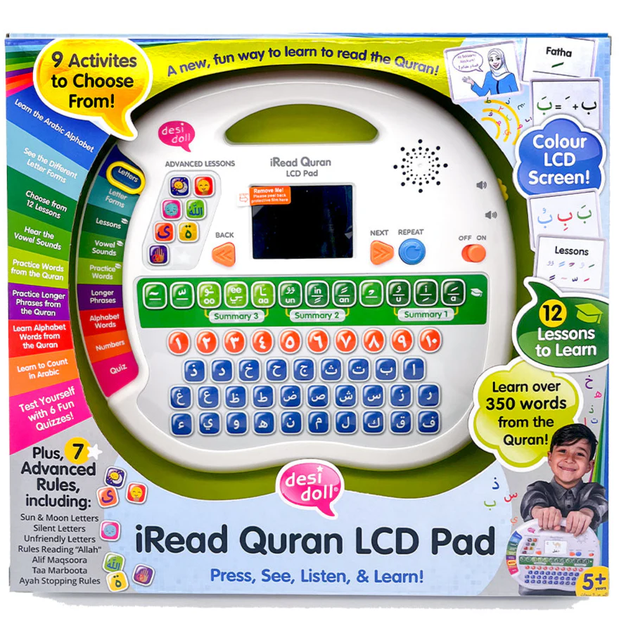 iRead Quran LCD Pad - Interactive Arabic Alphabet Learning (Desi Doll Company)