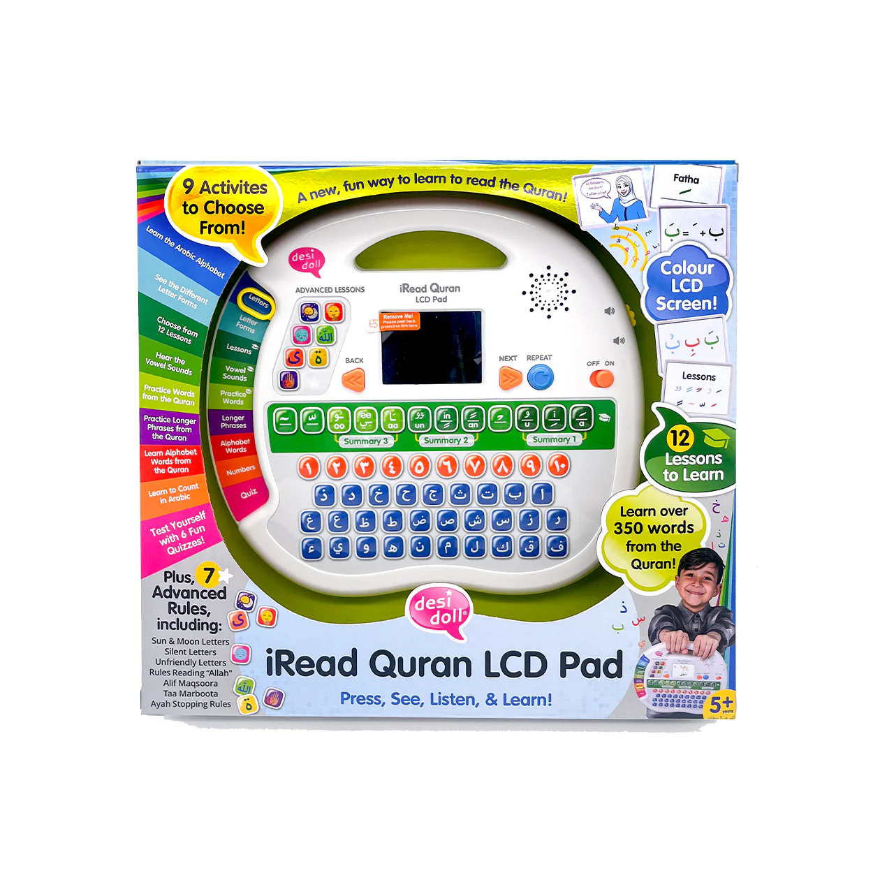 iRead Quran LCD Pad - Interactive Arabic Alphabet Learning (Desi Doll Company) - Image 8