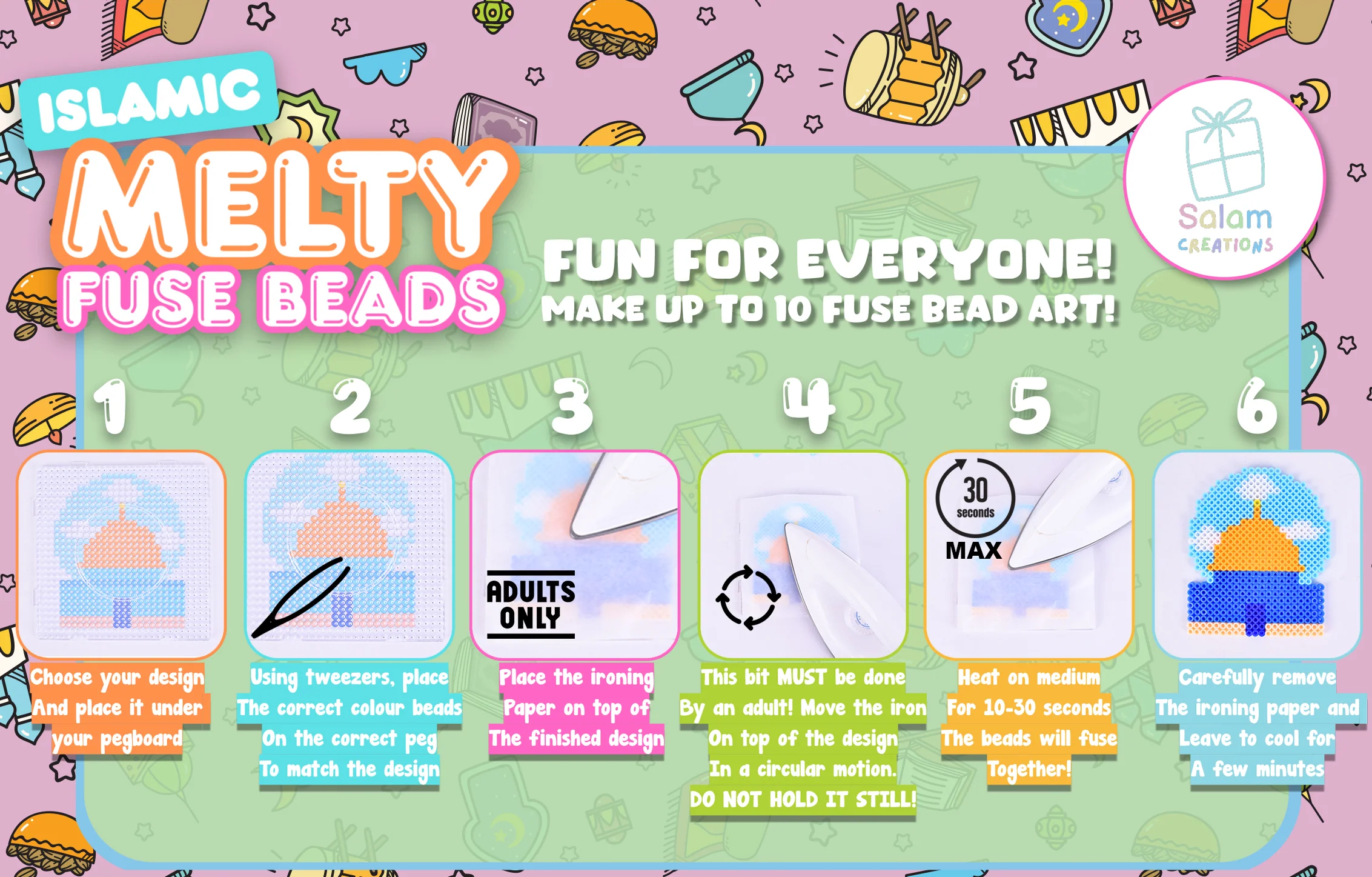 Islamic Melty Fuse Beads Kit - Salam Creations - Image 4