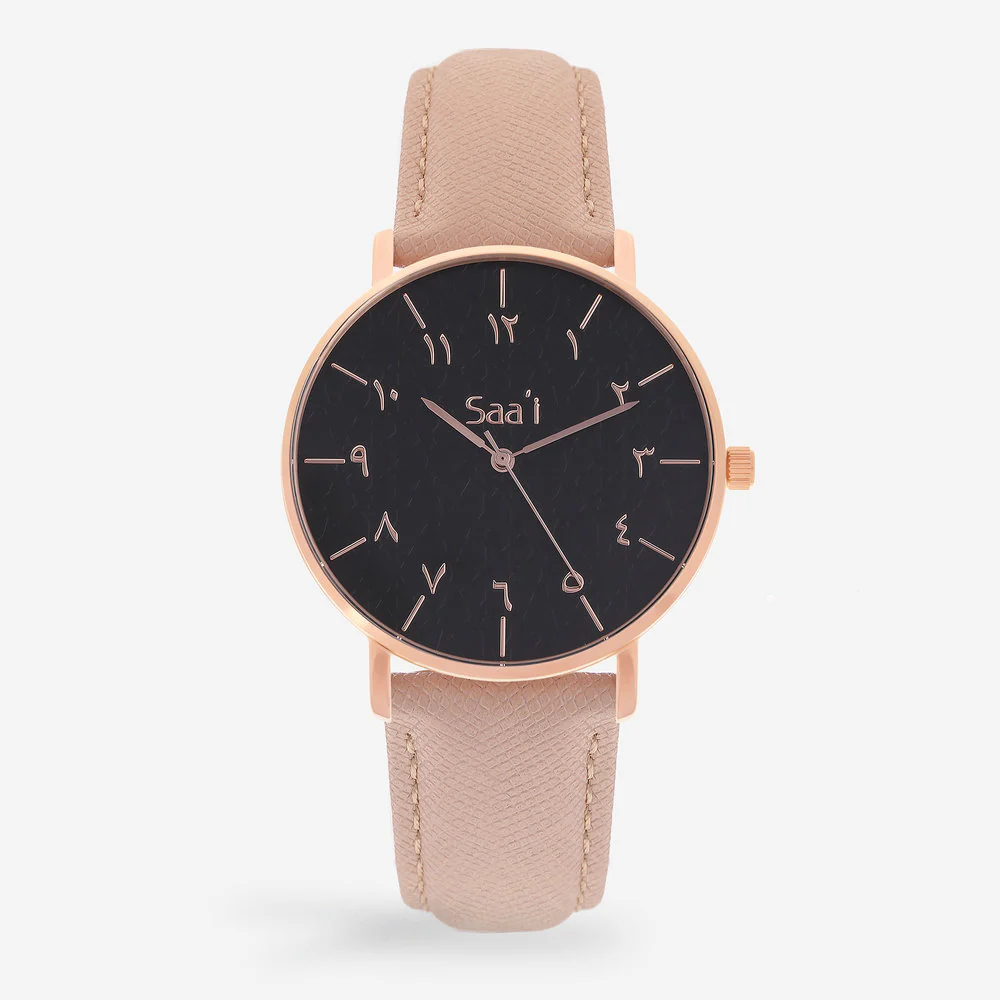ITHNAAN - Noir/Rose Gold - Cream Leather