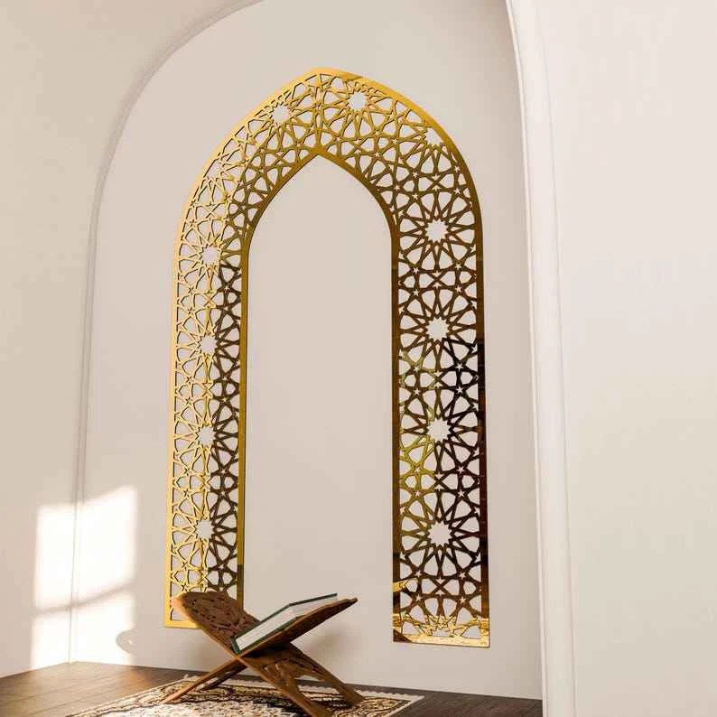 Large Islamic Mihrab Style Arch Acrylic Wall Panel  - 120cm - Image 2