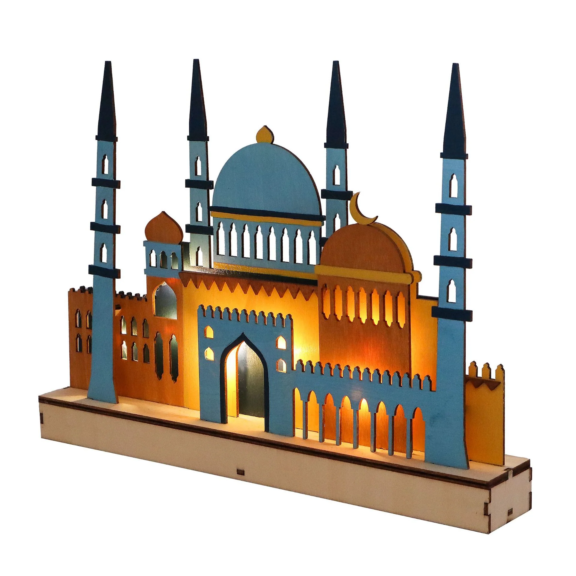 Large LED Wooden Mosque Decoration - Masjid - Image 2