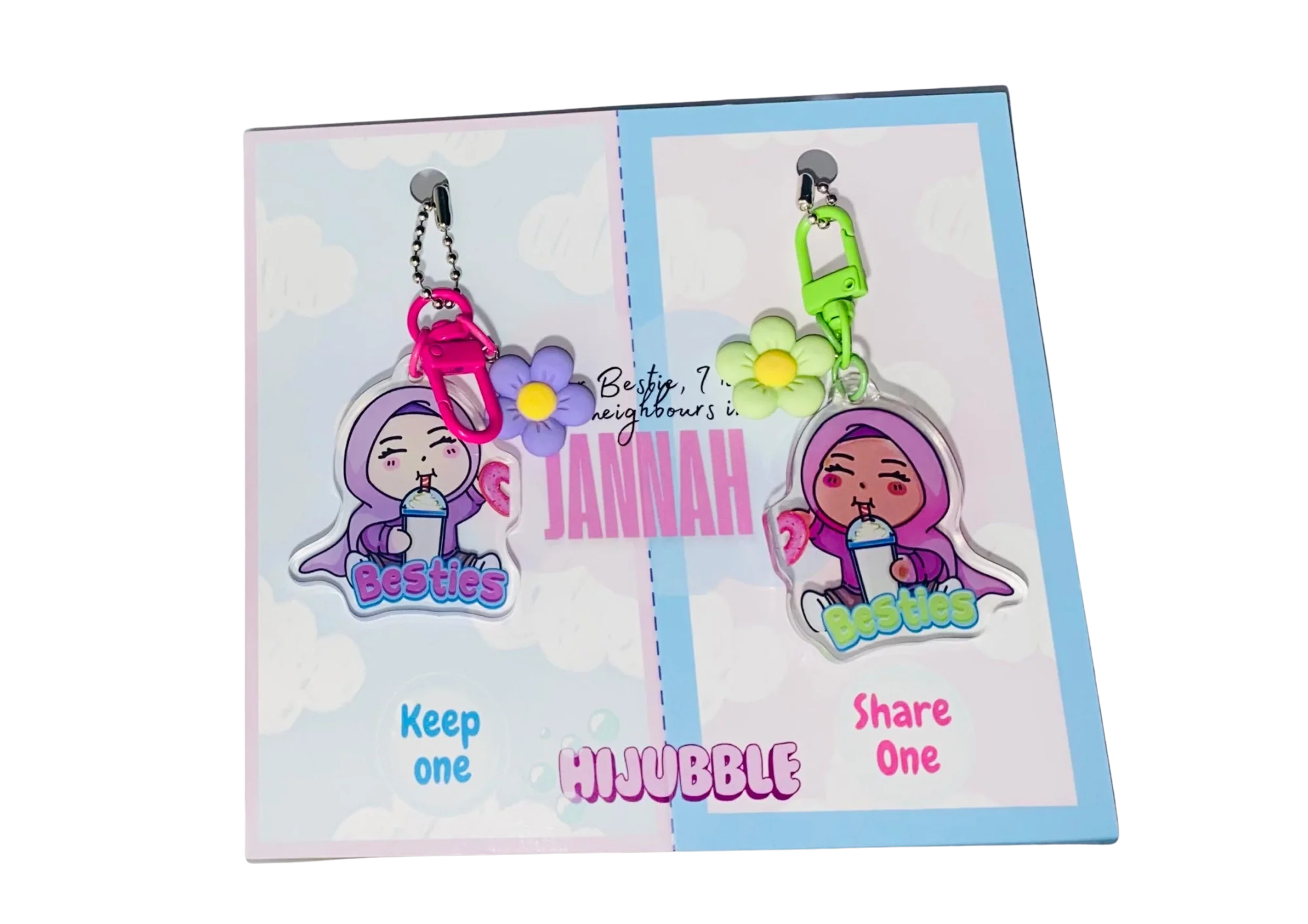 Light-Dark Besties Hijubble keychain (Pair)