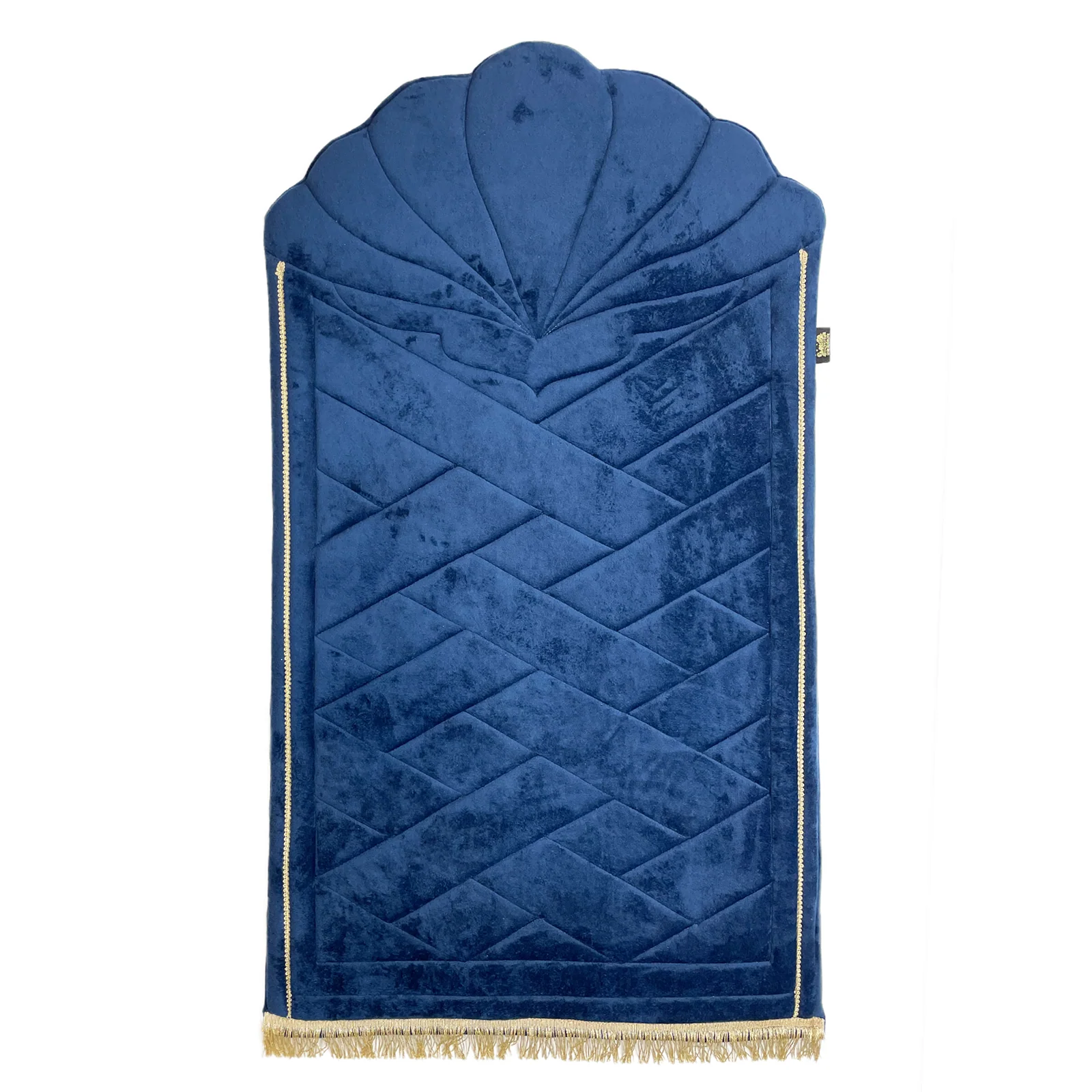 Luxury Padded Tulip Salah Prayer Mat - Blue