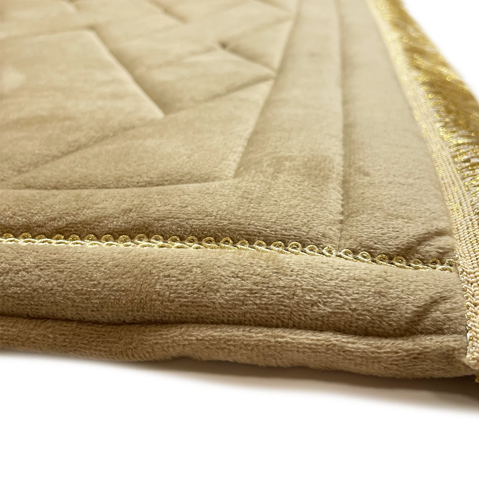 Luxury Padded Tulip Salah Prayer Mat - Brown - Image 3