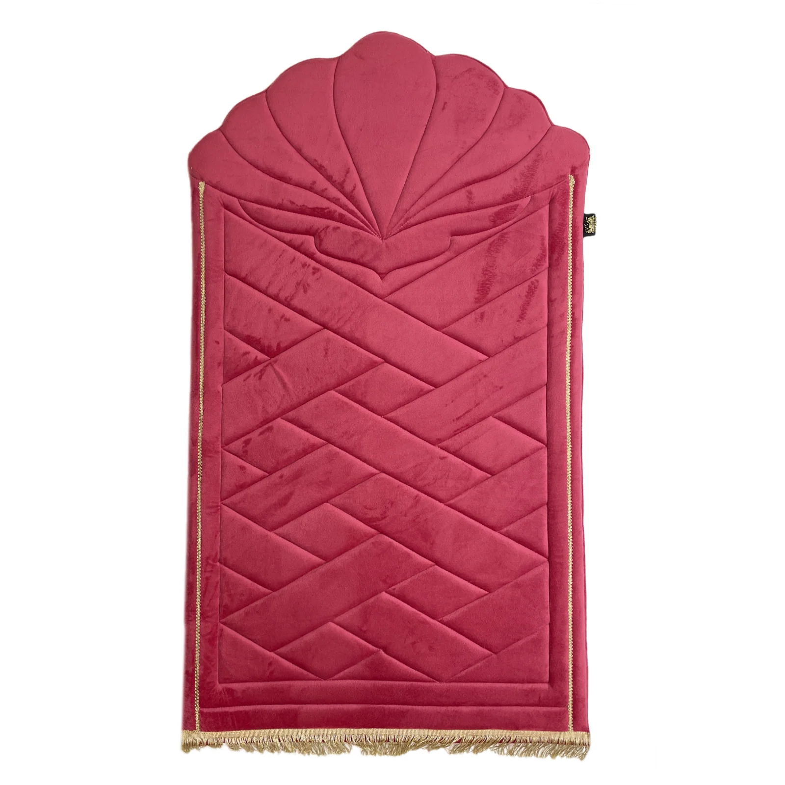 Luxury Padded Tulip Salah Prayer Mat - Maroon