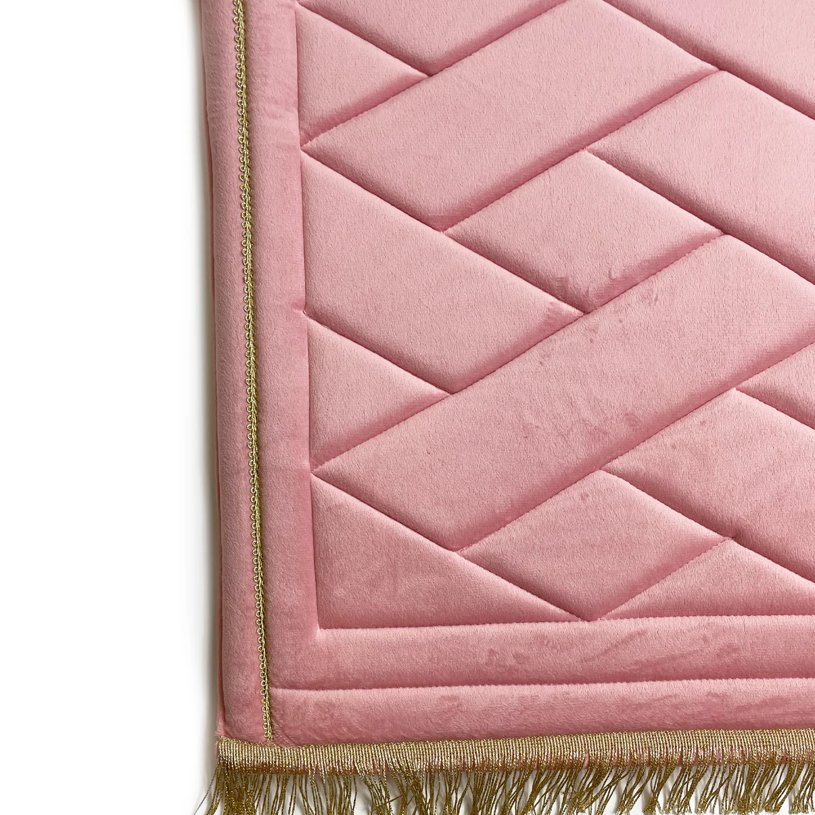 Luxury Padded Tulip Salah Prayer Mat - Pink - Image 3