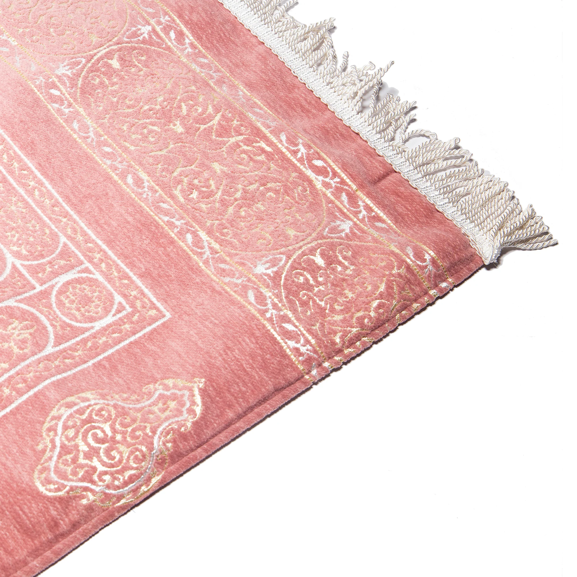 Luxury Padded Salah Prayer Mat - Kaaba Door - Pink - Image 2