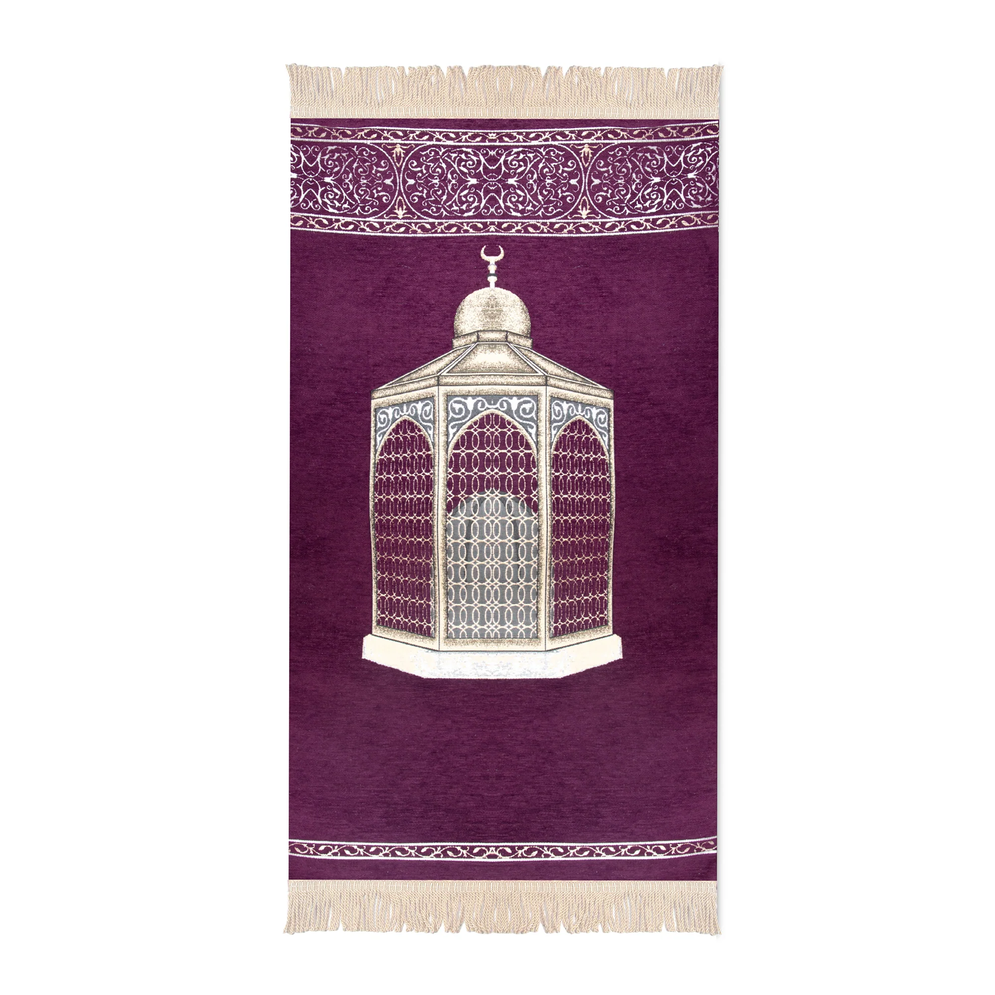 Luxury Padded Salah Prayer Mat- Maqaam Ibraheem - Black
