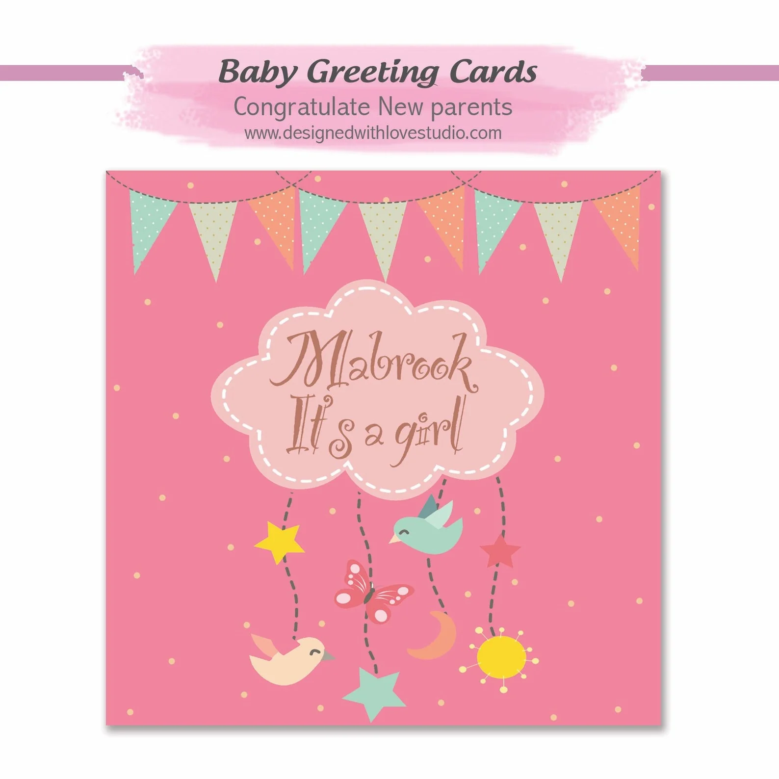 Mabrook it's a Girl Card