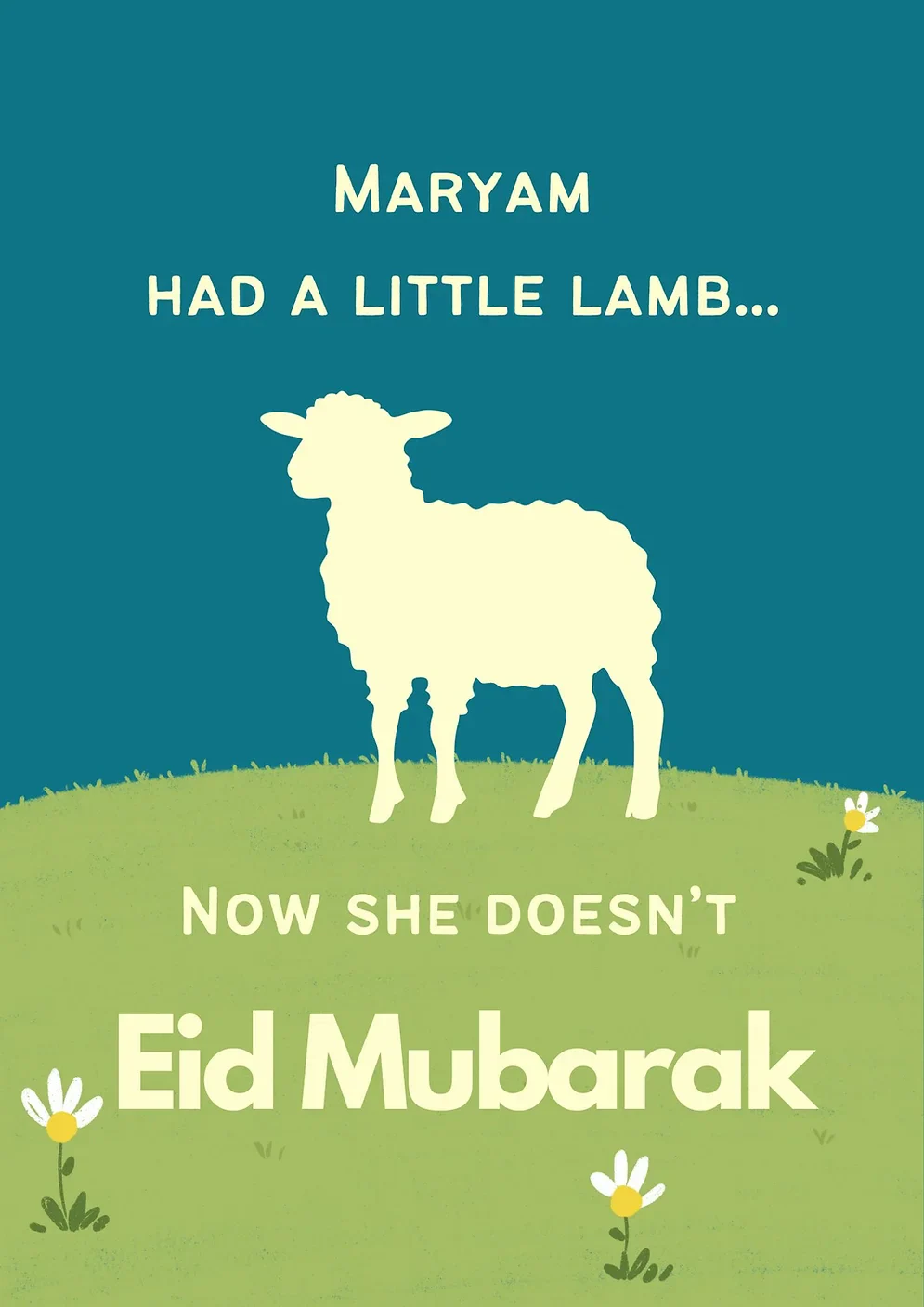 Maryam Had A Little Lamb Card