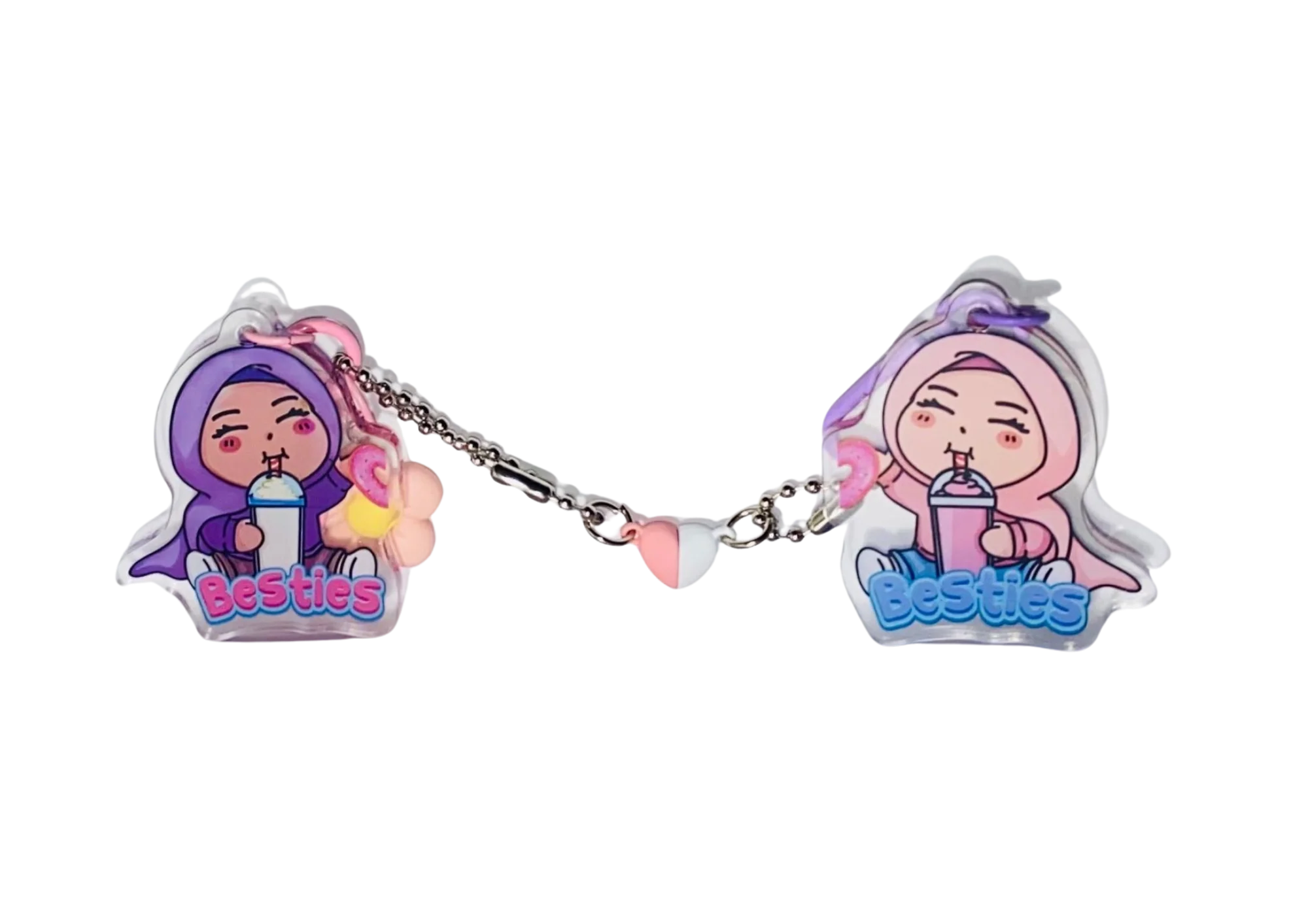 Medium/Dark-Medium Besties Hijubble Keychain (Pair) - Image 2