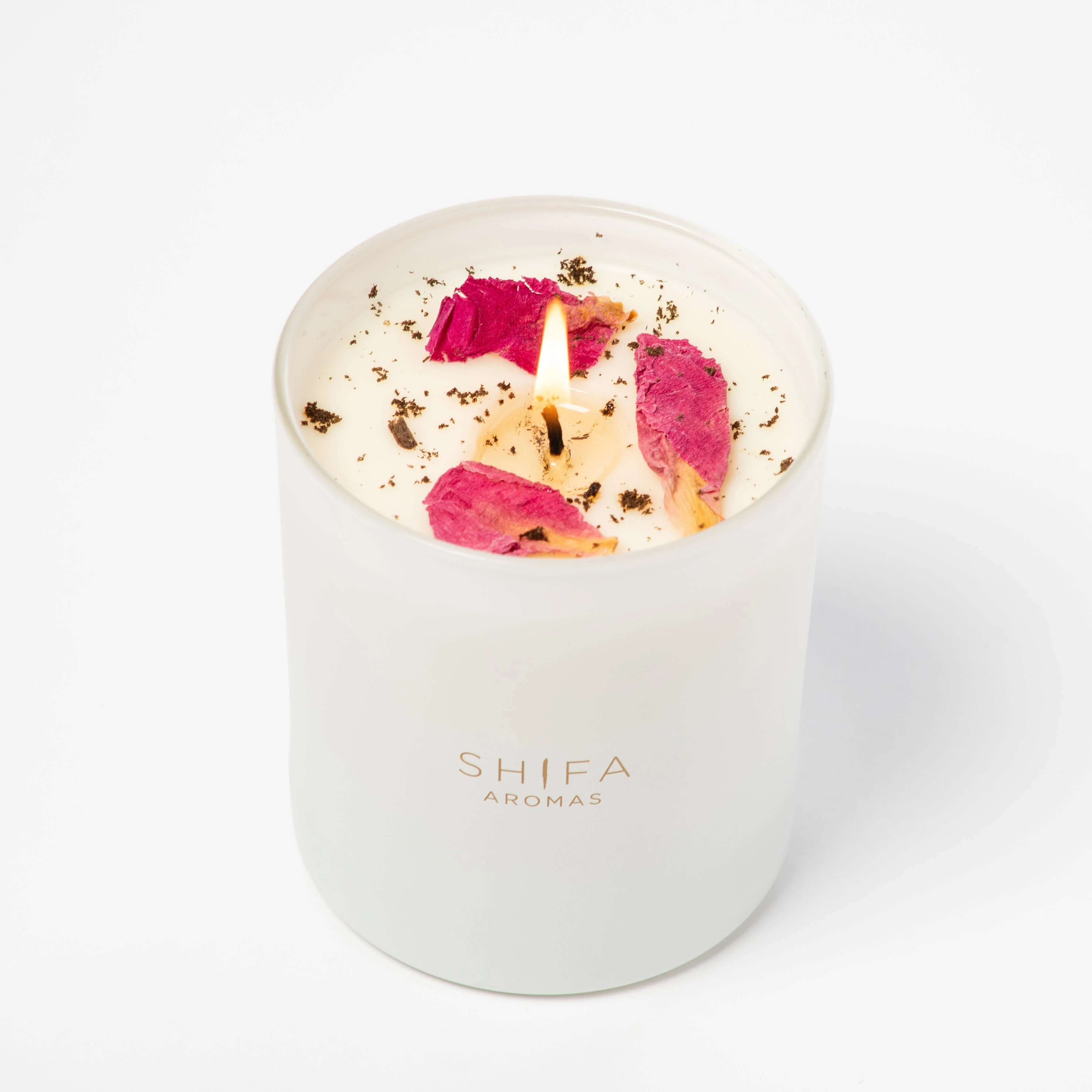 Midnight Rose Glass Candle | Rose, Oud & Peony | Shifa Aromas - Image 2