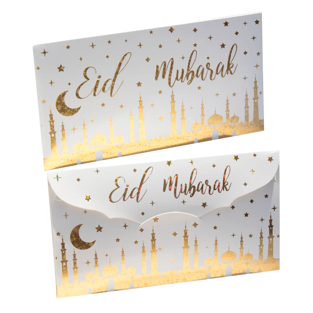Mosque and Star Foil Eid Gold Stamping Foil Money Envelope