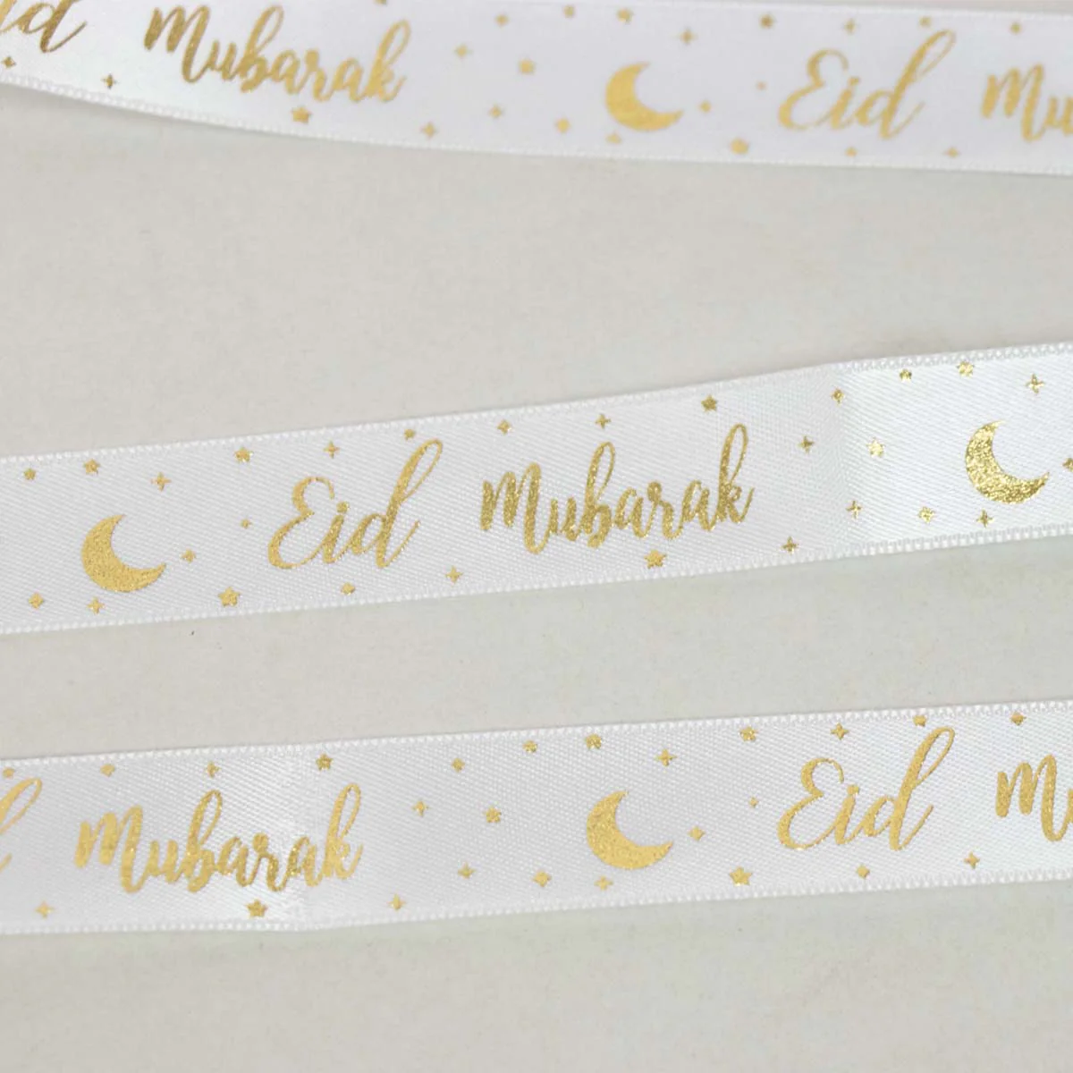 Mosque and Star Foil Eid Gold Star Stamping Foil Gift Ribbon