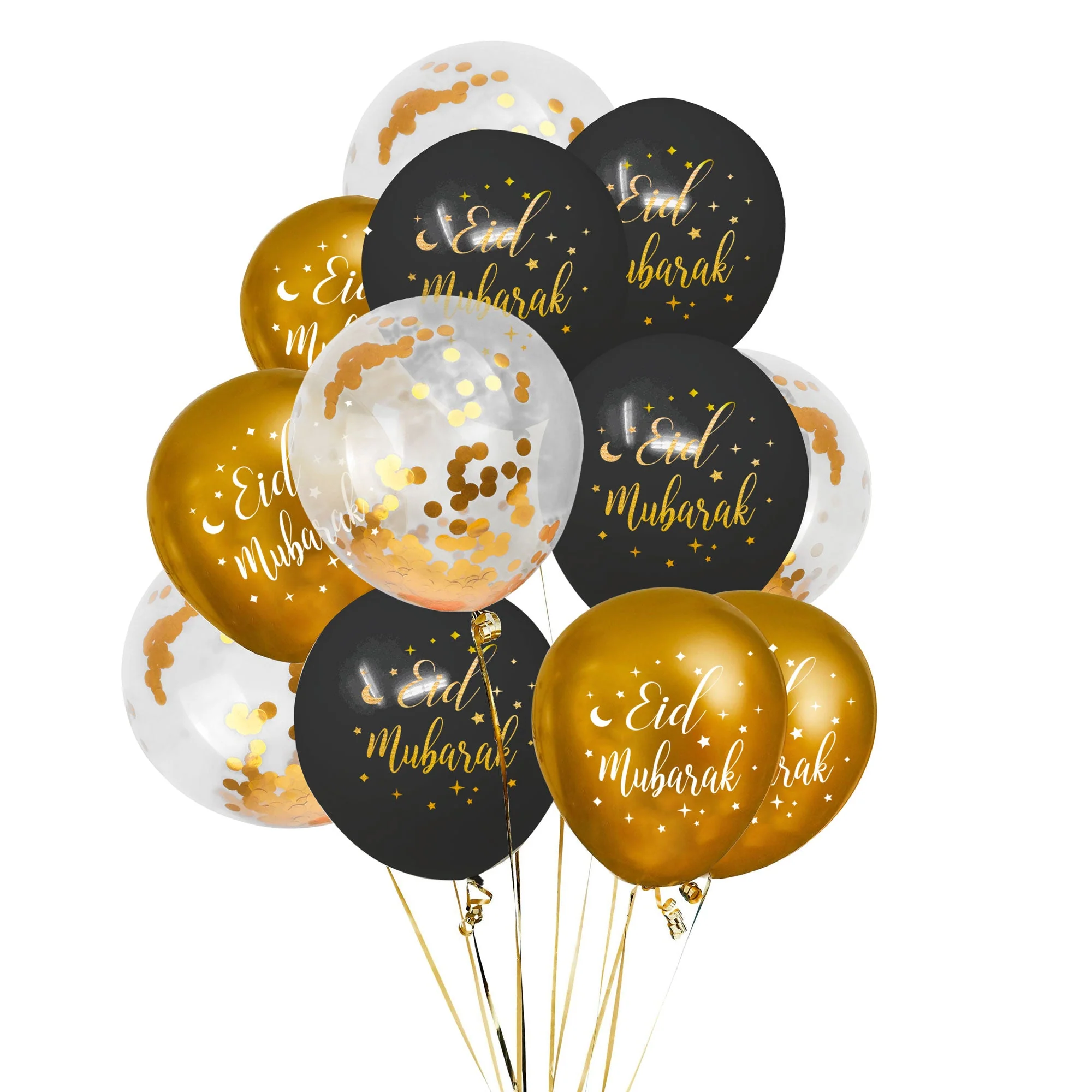 Eid Mosque Star Double-Sided Printed Latex Balloon Kit