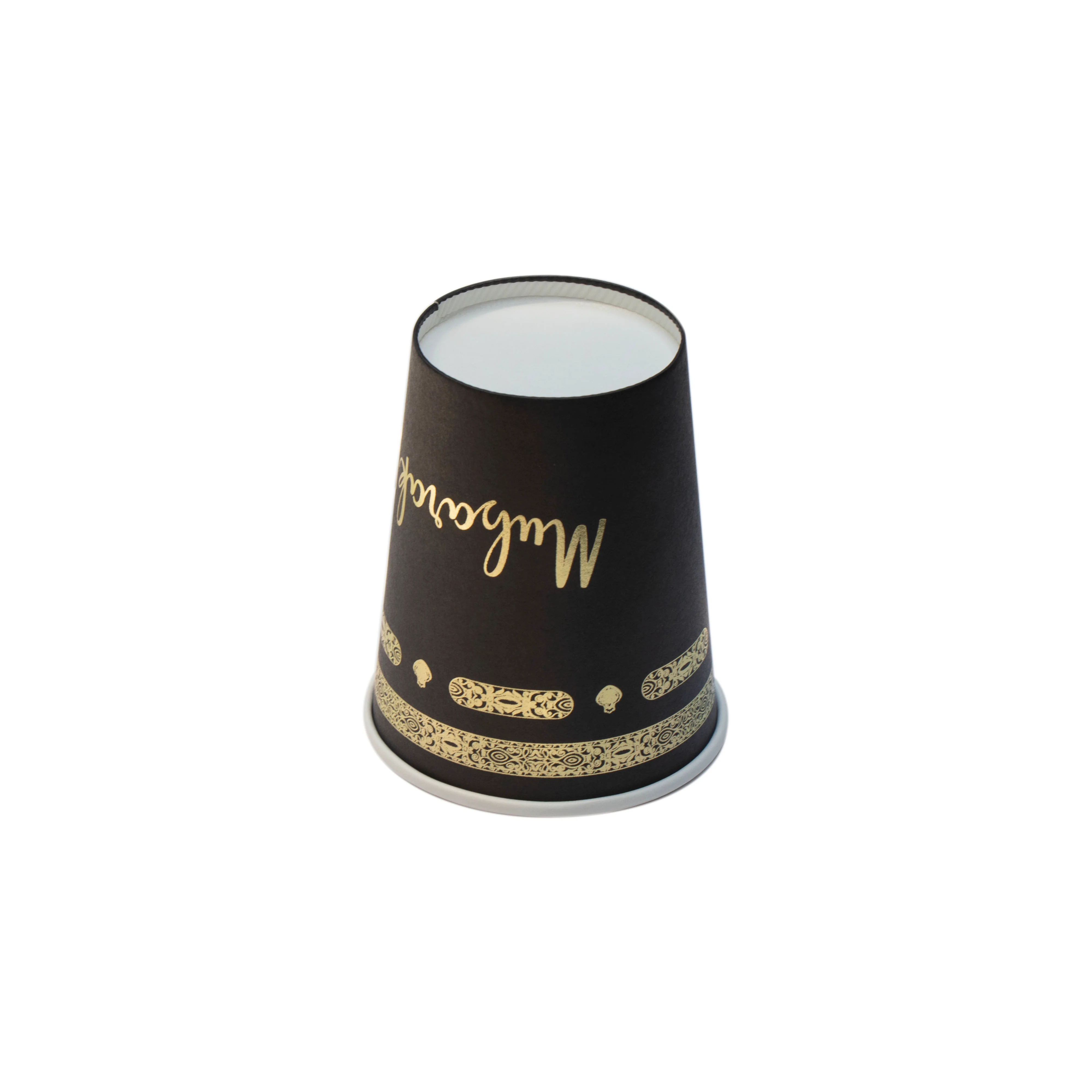Mubarak Paper Cup - Black & Gold - Image 3
