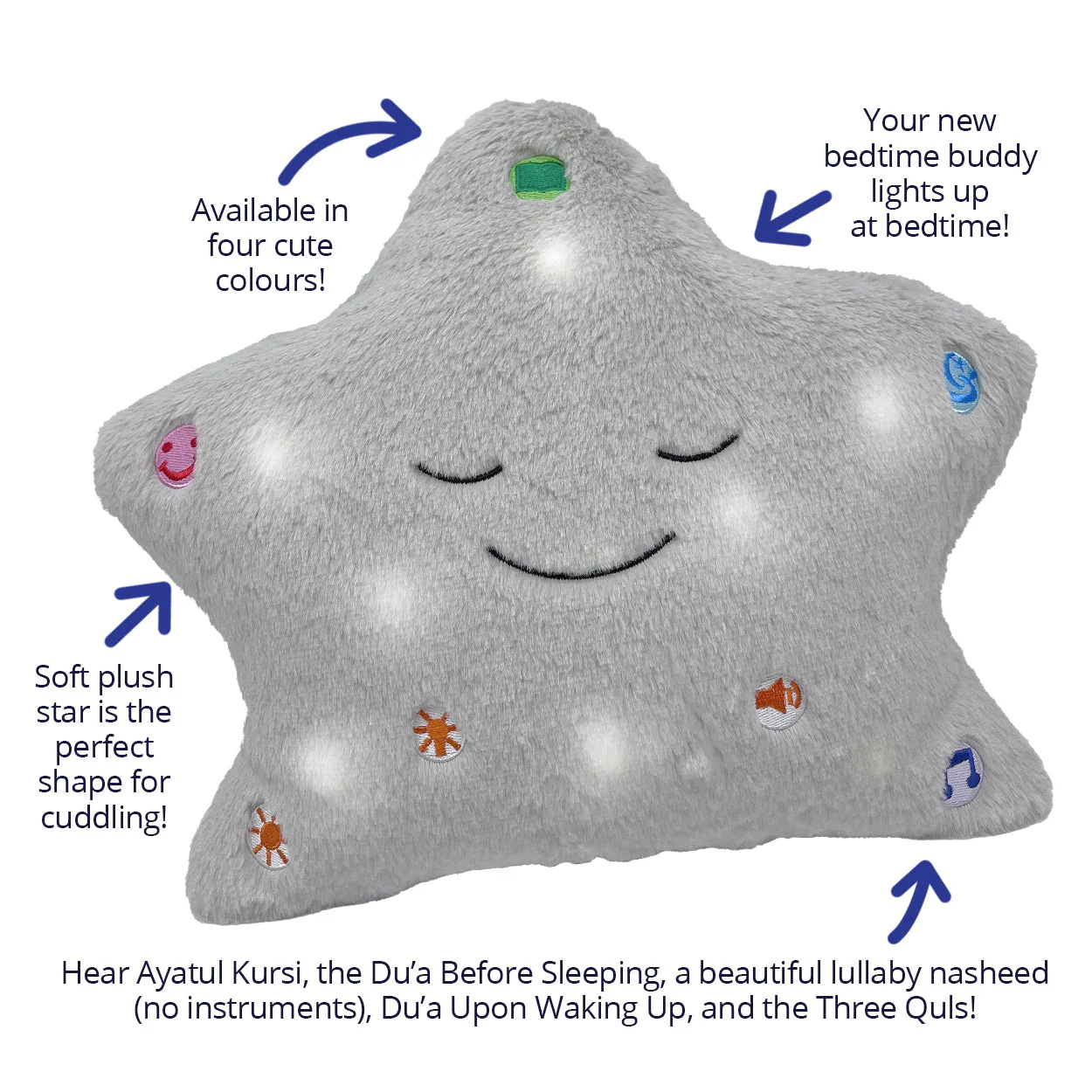 My Dua Star Pillow - Grey - Image 2