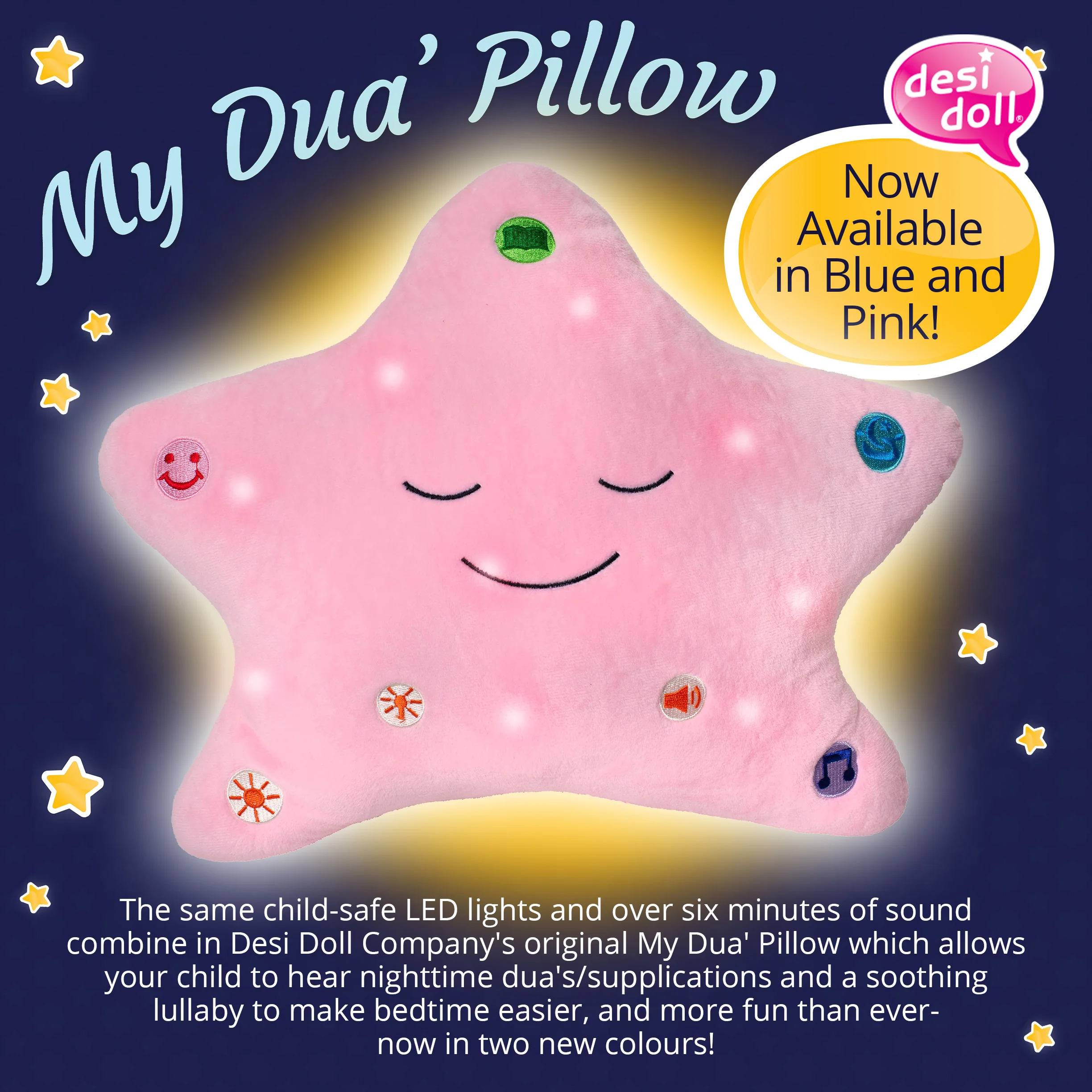 My Dua Star Pillow - Pink - Image 3