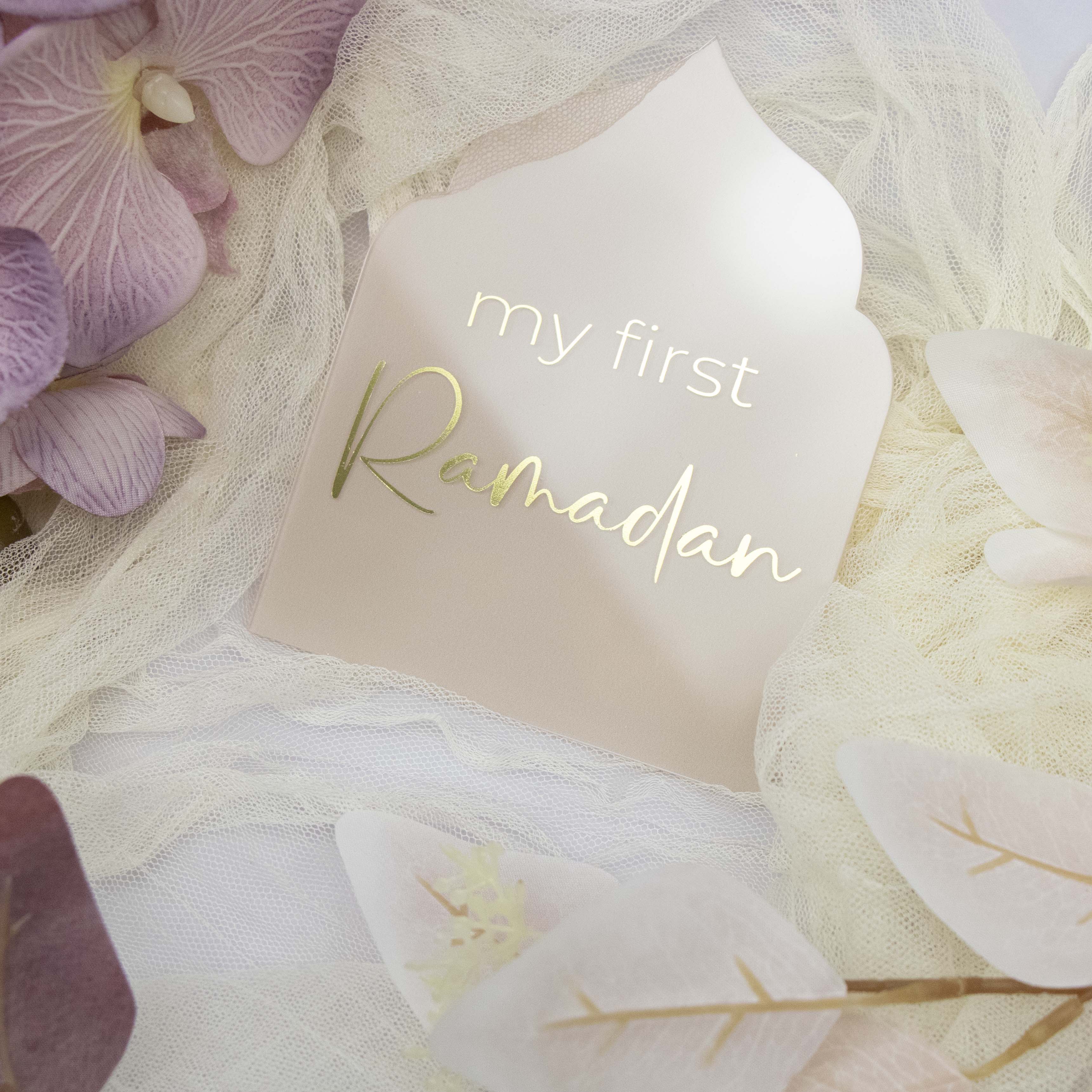 My First Ramadan Ornament Acrylic with Gold Foil - Image 3
