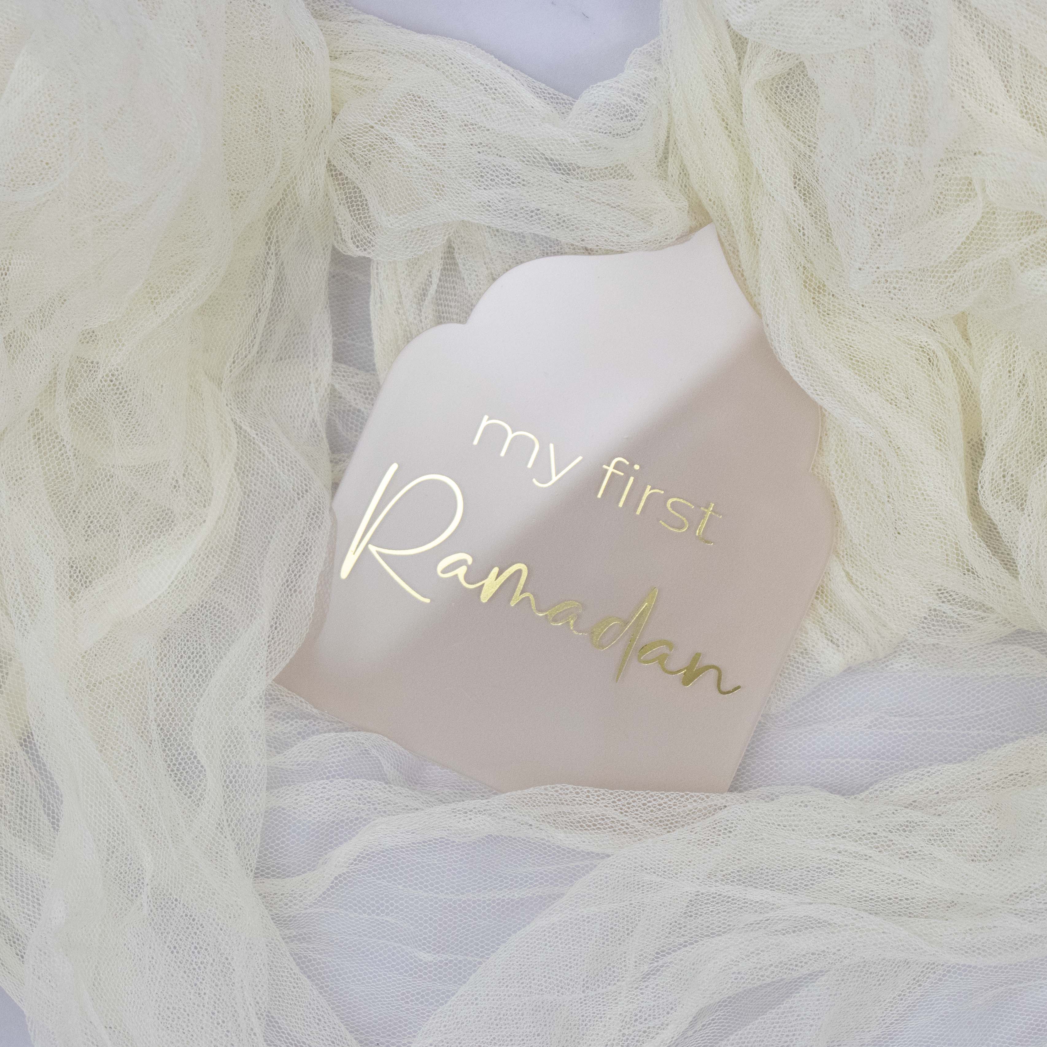 My First Ramadan Ornament Acrylic with Gold Foil - Image 5