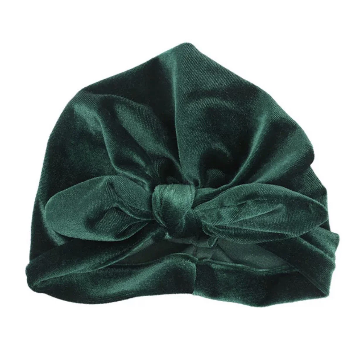 My Mini Bubba - Green Velour Turban Hat