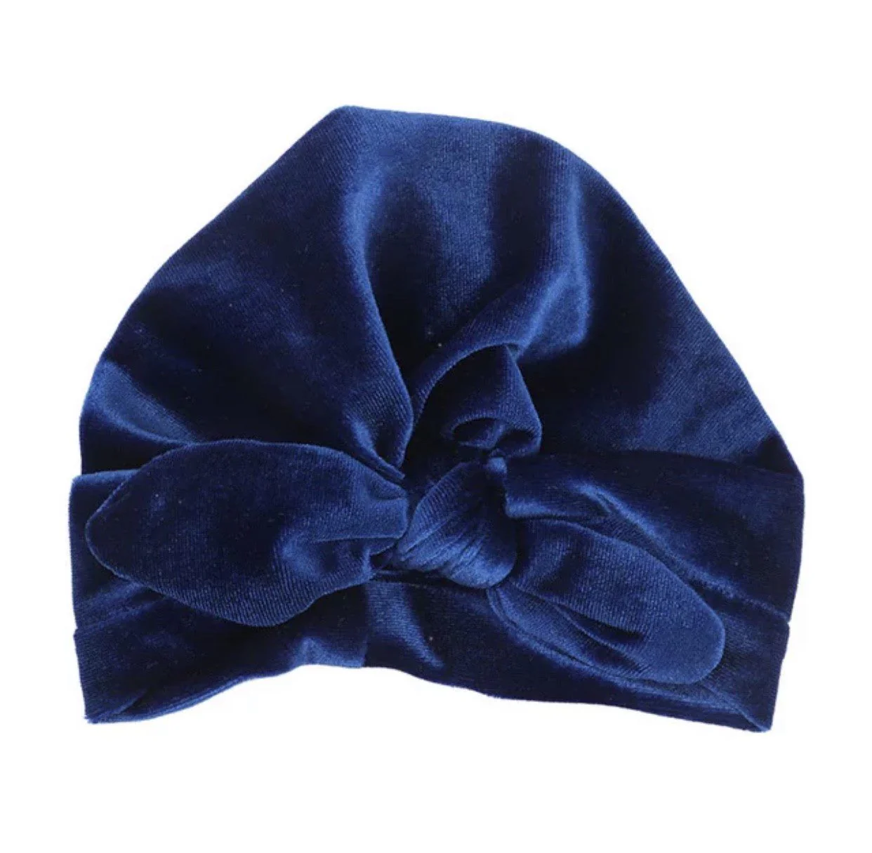 My Mini Bubba - Navy Blue Velour Turban Hat