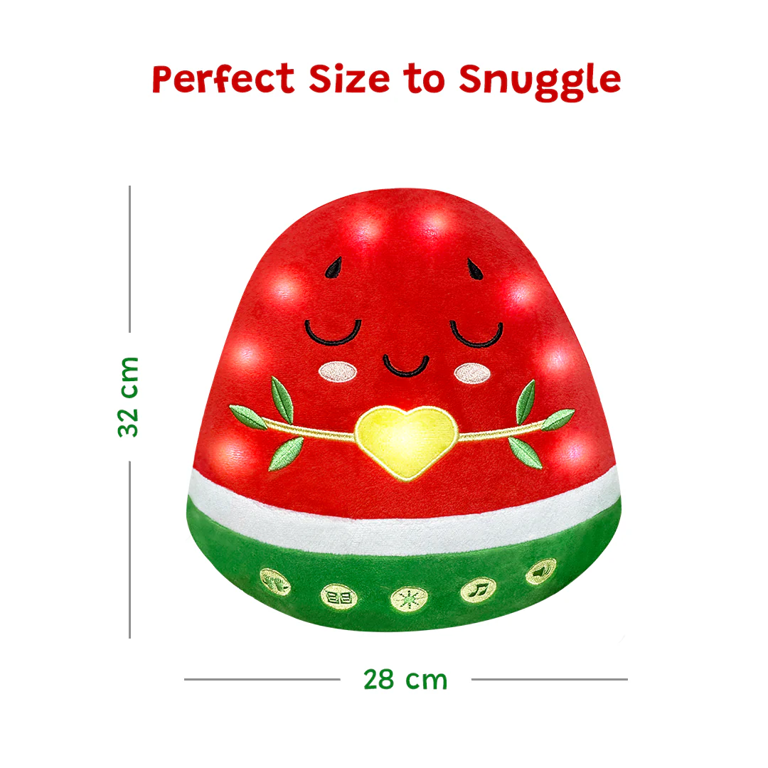 Nūr the Watermelon - Light-Up Islamic Interactive Islamic Plushie Toy with Surahs, Duas & Nasheeds - Image 6