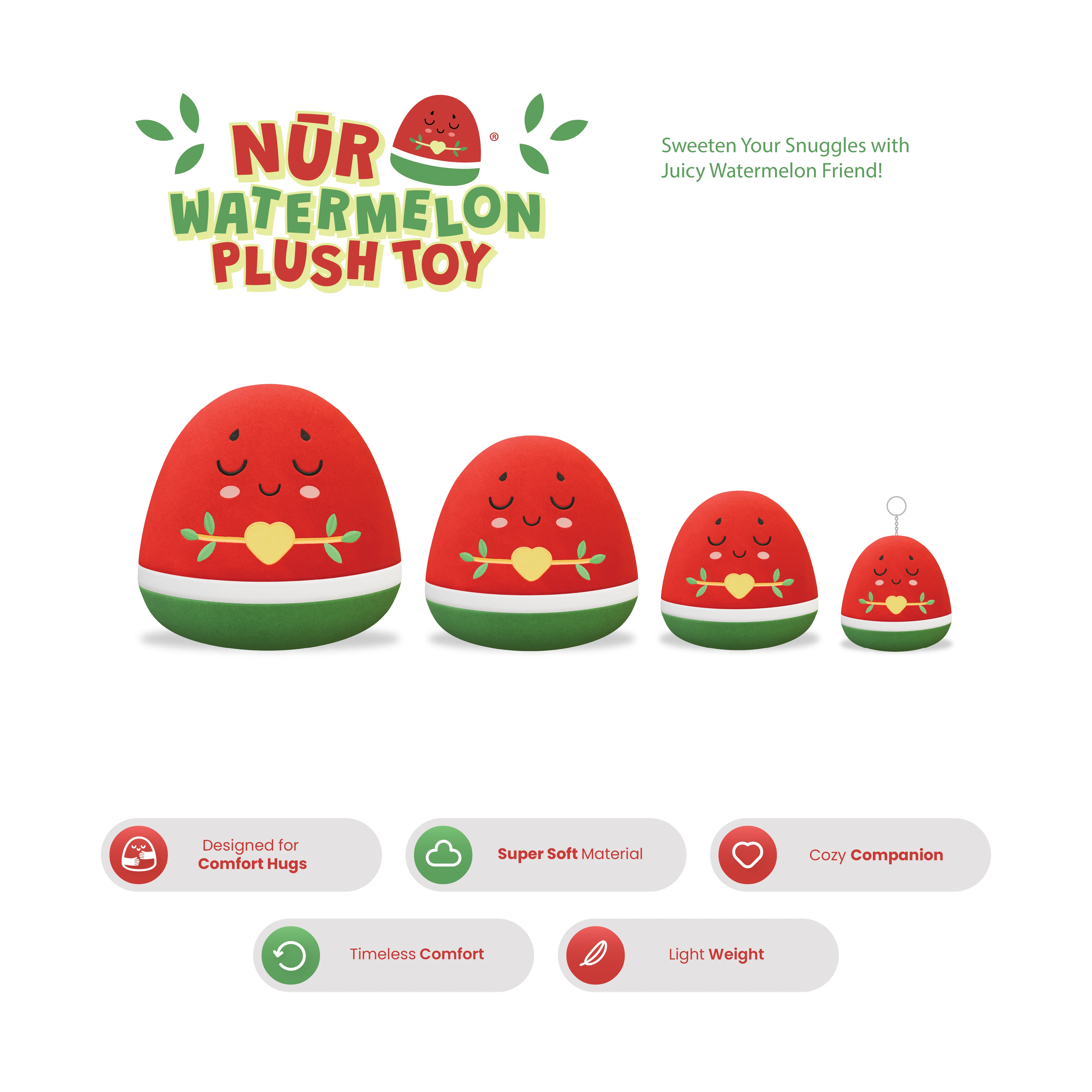 Nur the Watermelon Plushie - Small - 20cm - Image 5