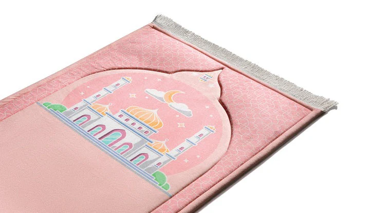 Padded Kids Prayer Mat with Blush Pink Design - Urban Rugs® - Image 3