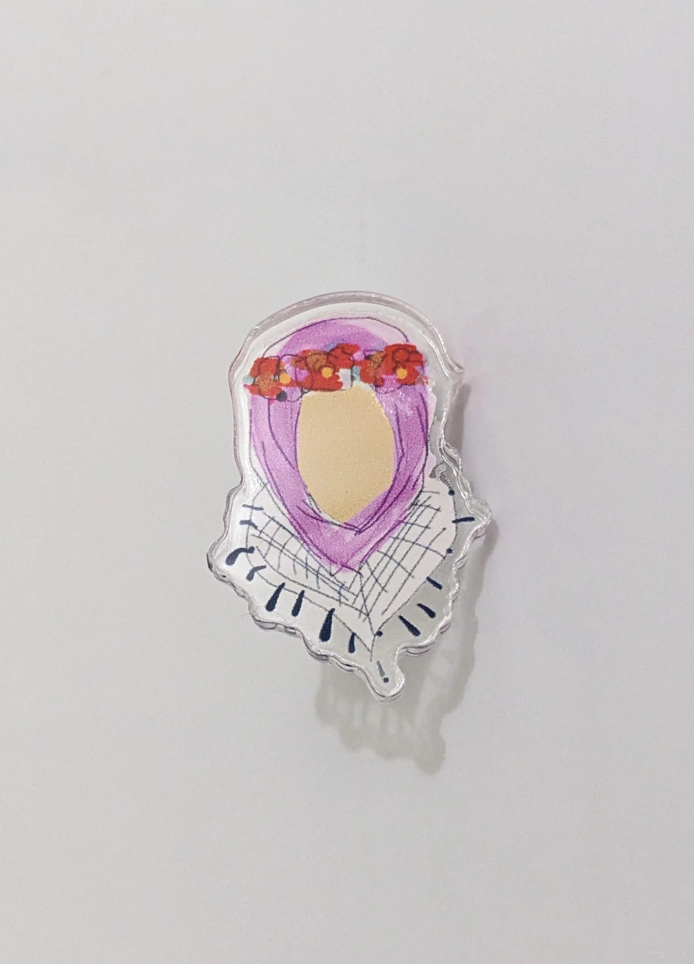 Palestine Hijab Girl Badge