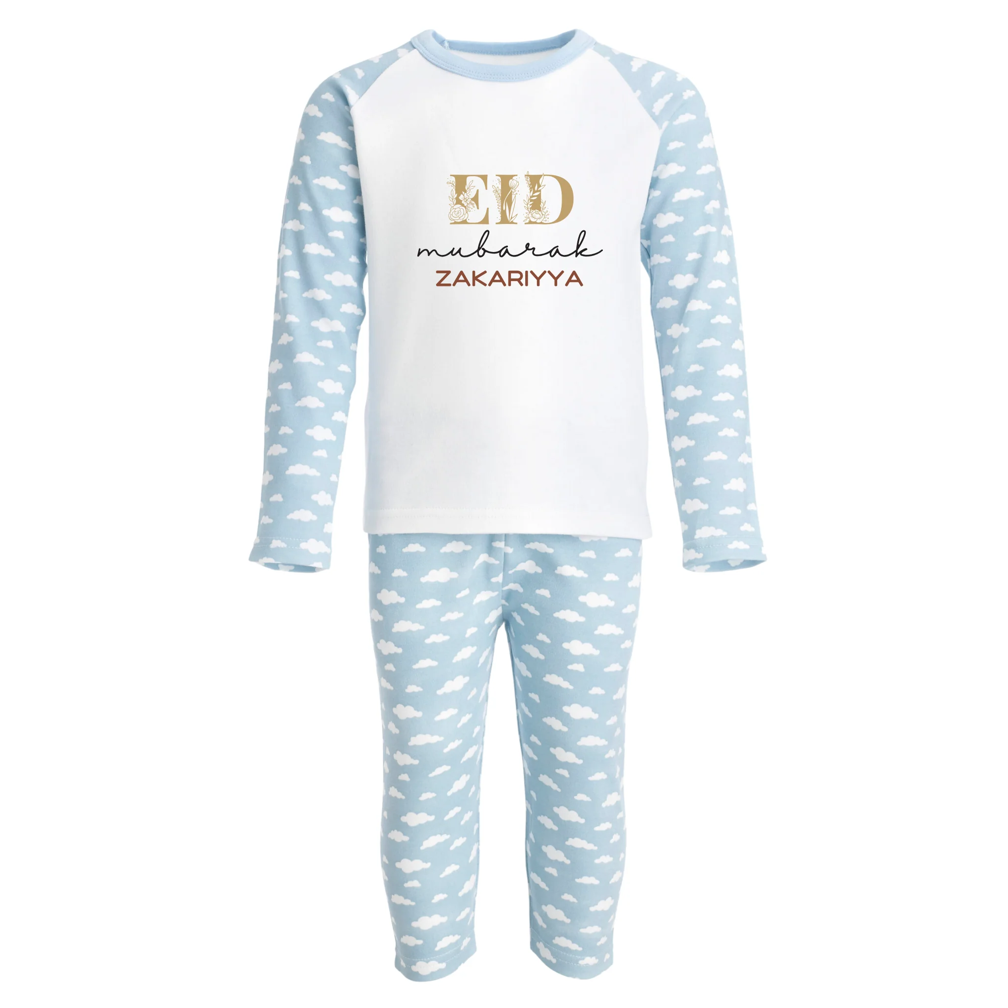 Personalised Eid Baby & Kids Cloud Print Pyjamas – Eid Bloom