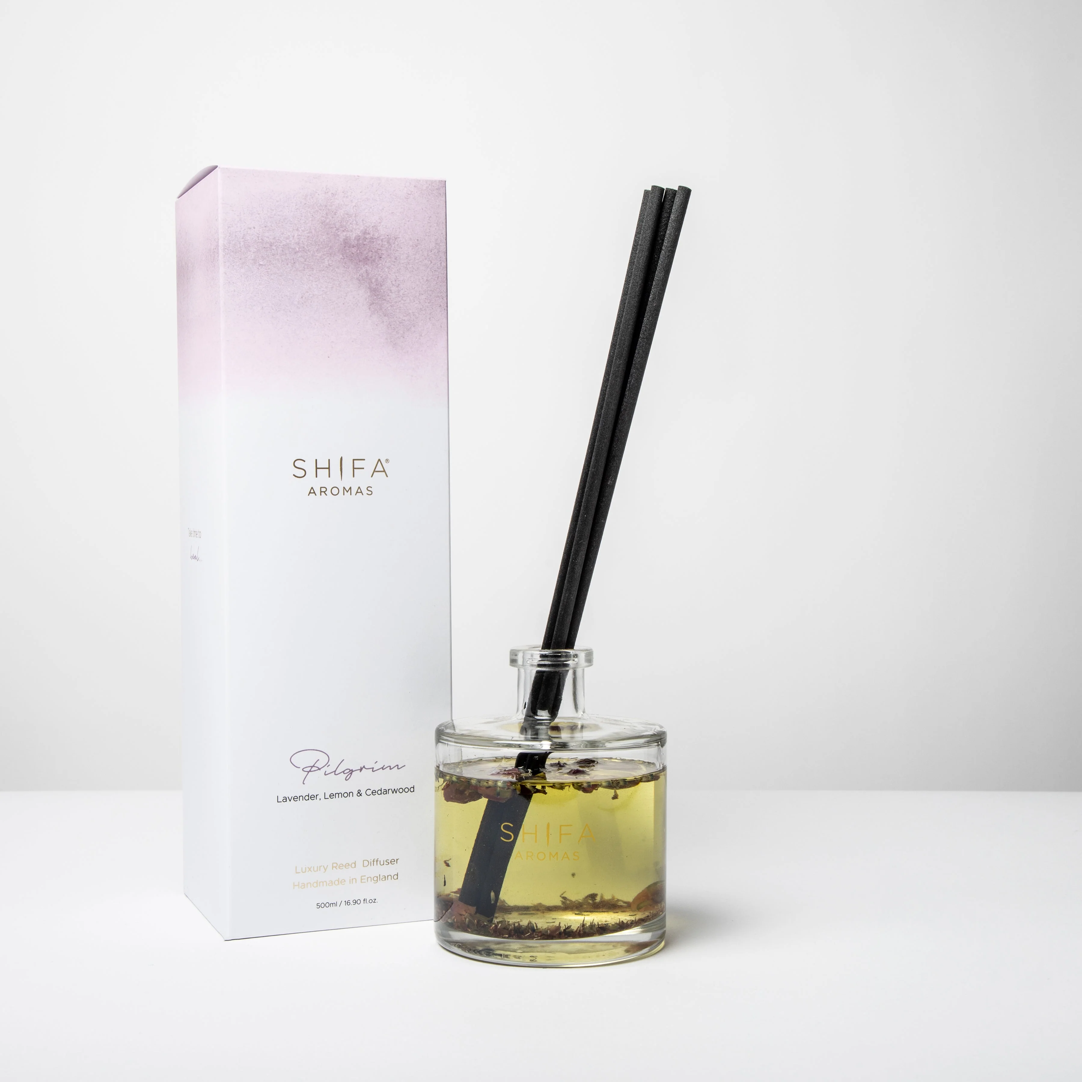 Pilgrim Extra Large Reed Diffuser | Lavender, Lemon & Cedarwood | Lasts up to 7 months | Shifa Aromas
