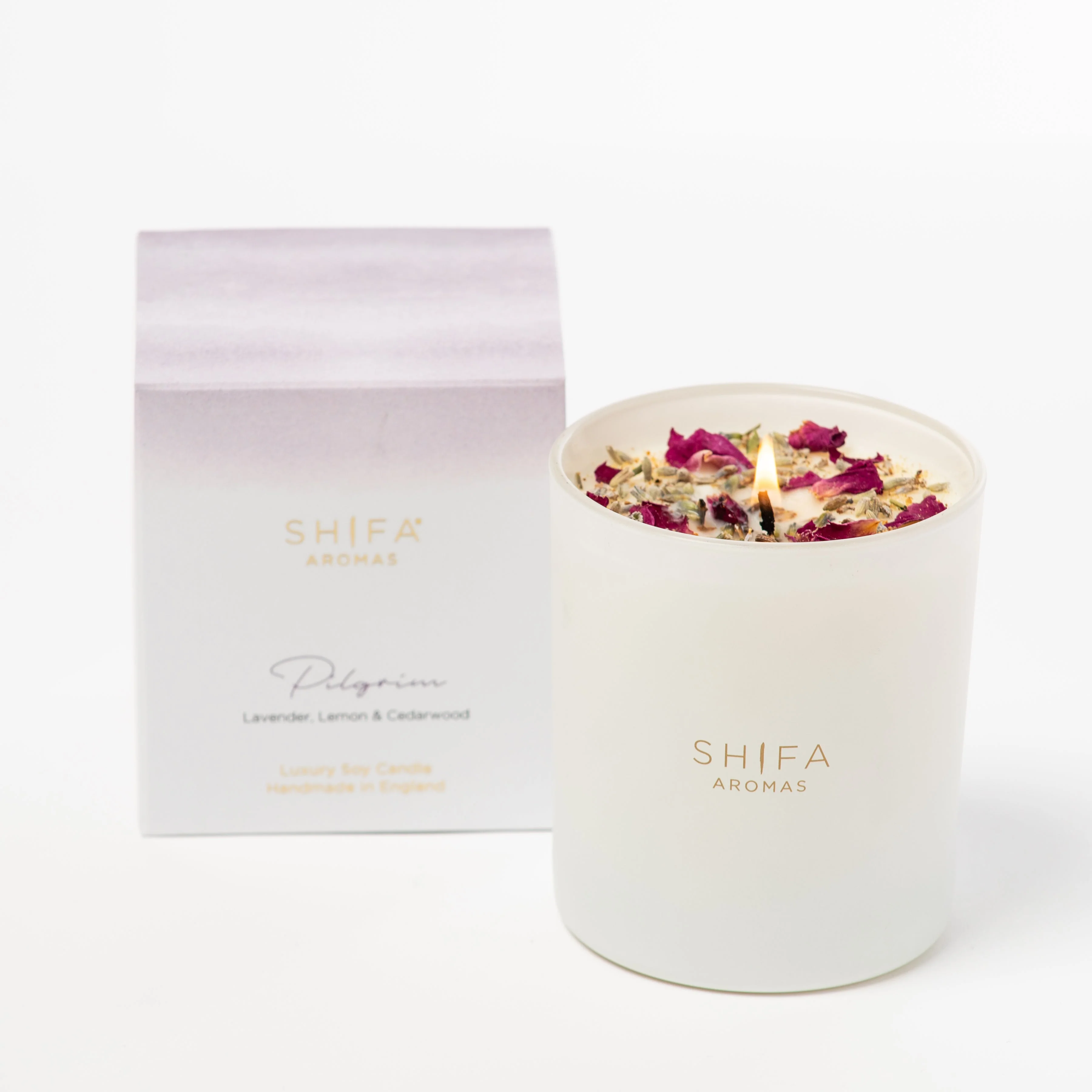 Pilgrim Glass Candle | Lavender, Lemon & Cedarwood | Shifa Aromas