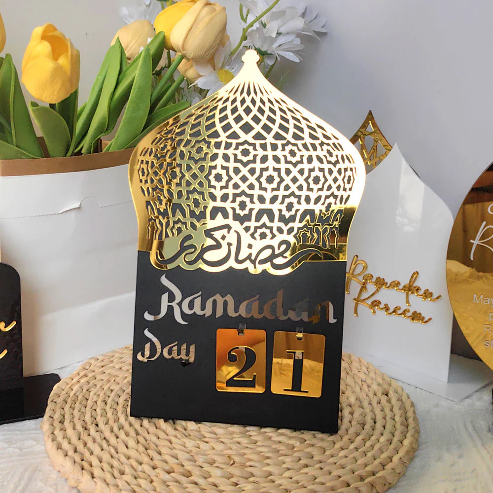 Black and Gold Ramadan Countdown Metal and Acrylic - Image 2