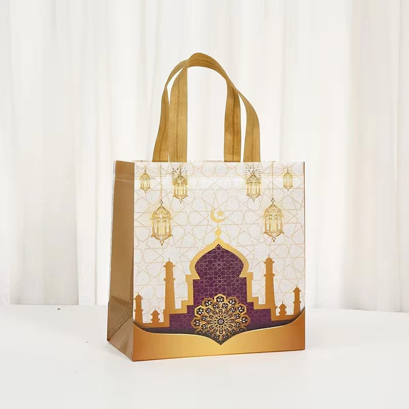 Ramadan / Eid Mubarak Gift Bag 1pc – Mosque Design - 23x22x11cm - Image 4