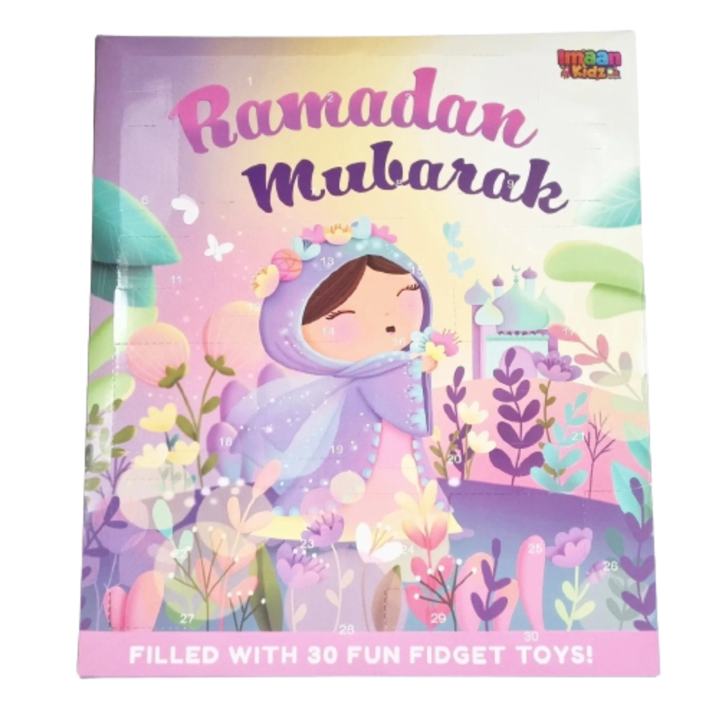 Ramadan Fidget Toy Countdown Calendar (Hijabi Princess Theme) - Pink - by Imaan Kidz