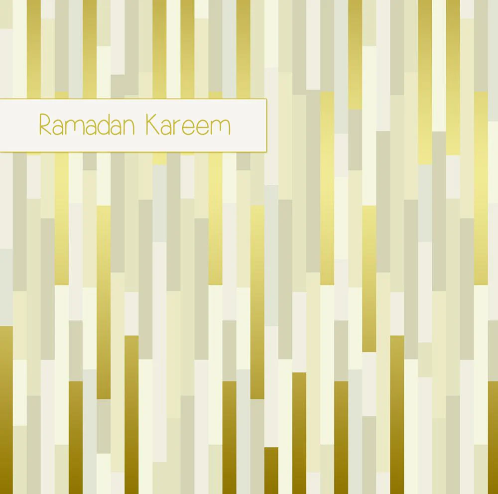 Ramadan Kareem Card - Golden Strips
