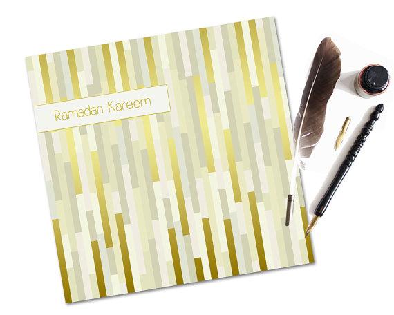 Ramadan Kareem Card - Golden Strips - Image 2