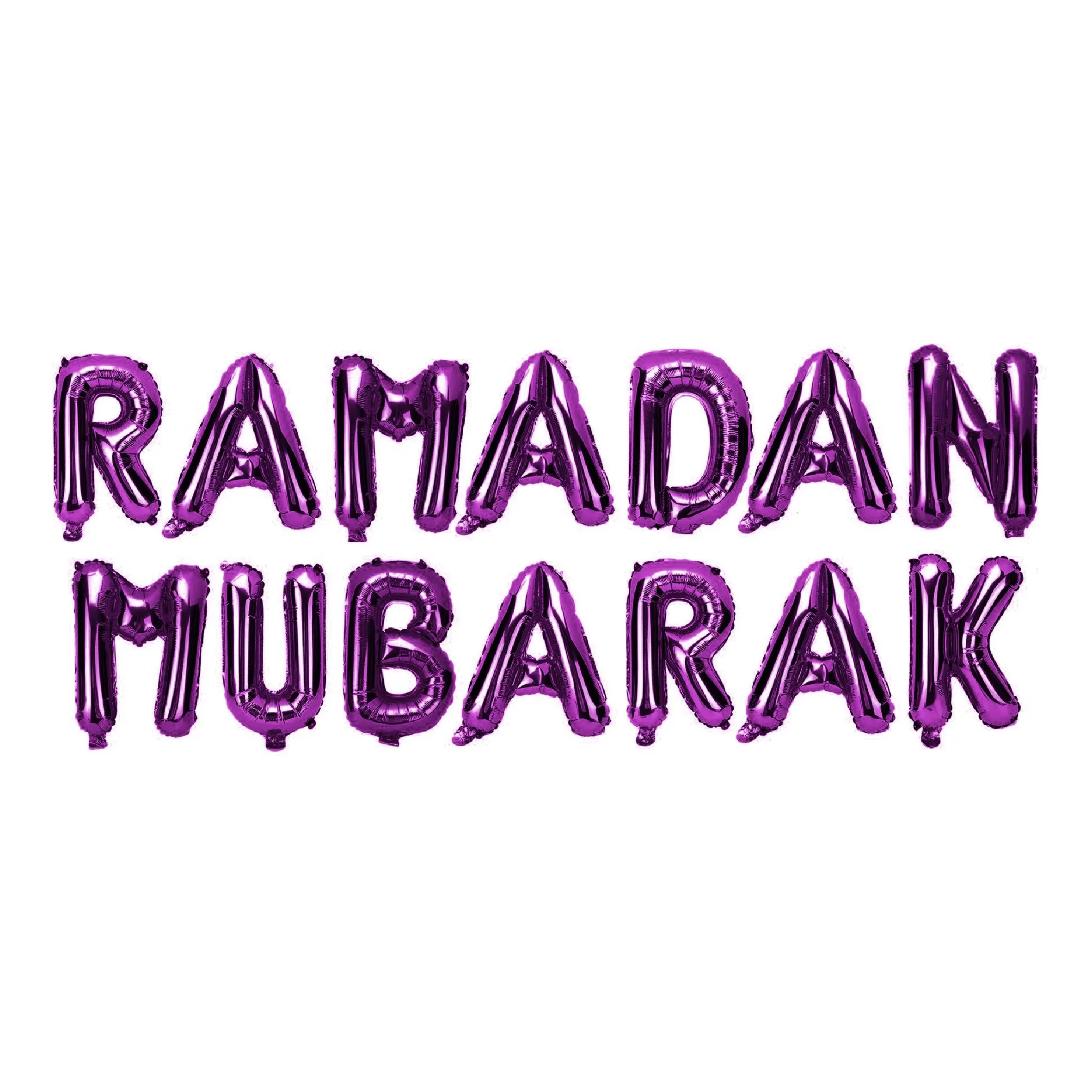 Ramadan Mubarak Foil Balloon Kit - Purple