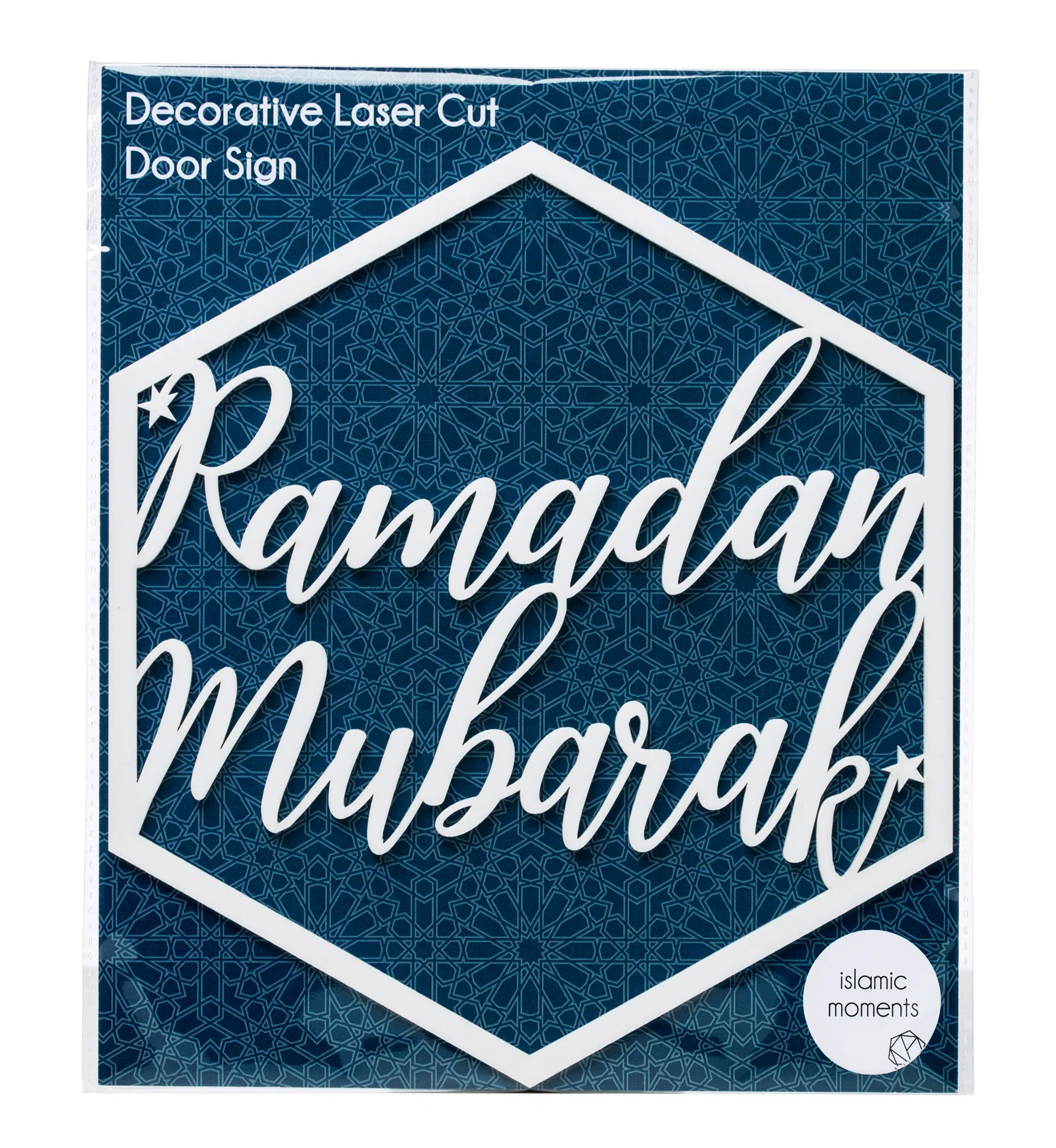 Ramadan Mubarak Laser Cut Hanging Door Sign Decoration