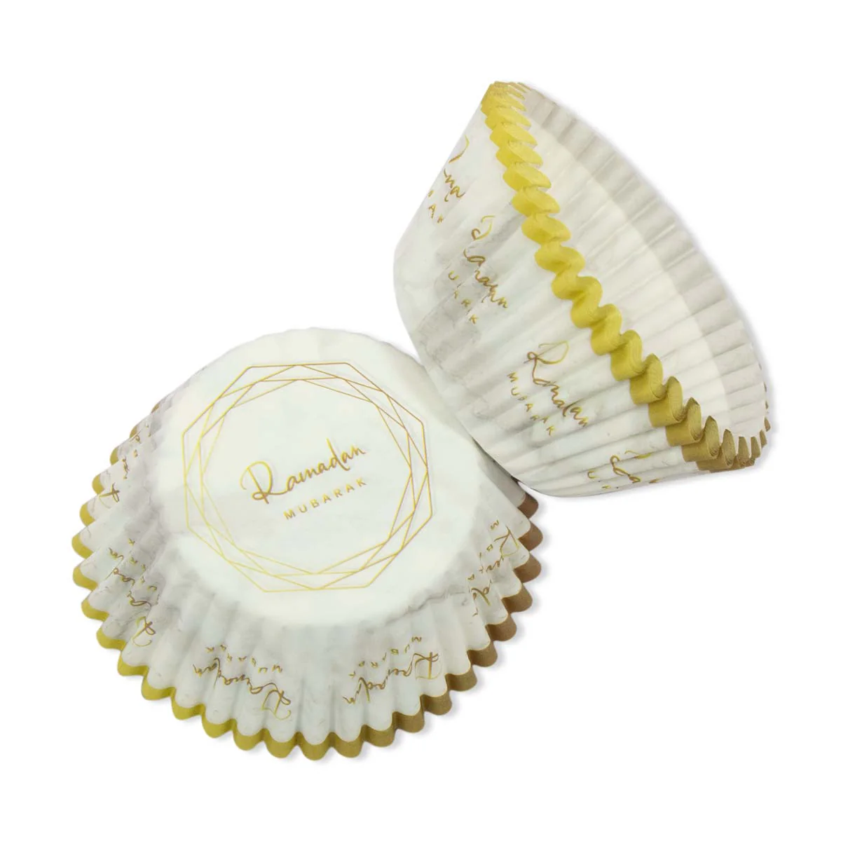 Ramadan White Gold Cupcake Paper Holder