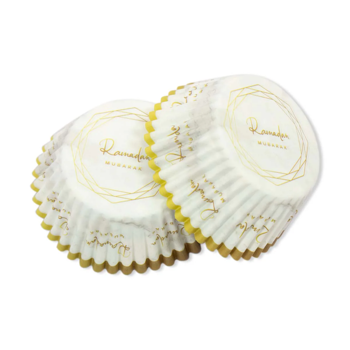 Ramadan White Gold Cupcake Paper Holder - Image 5