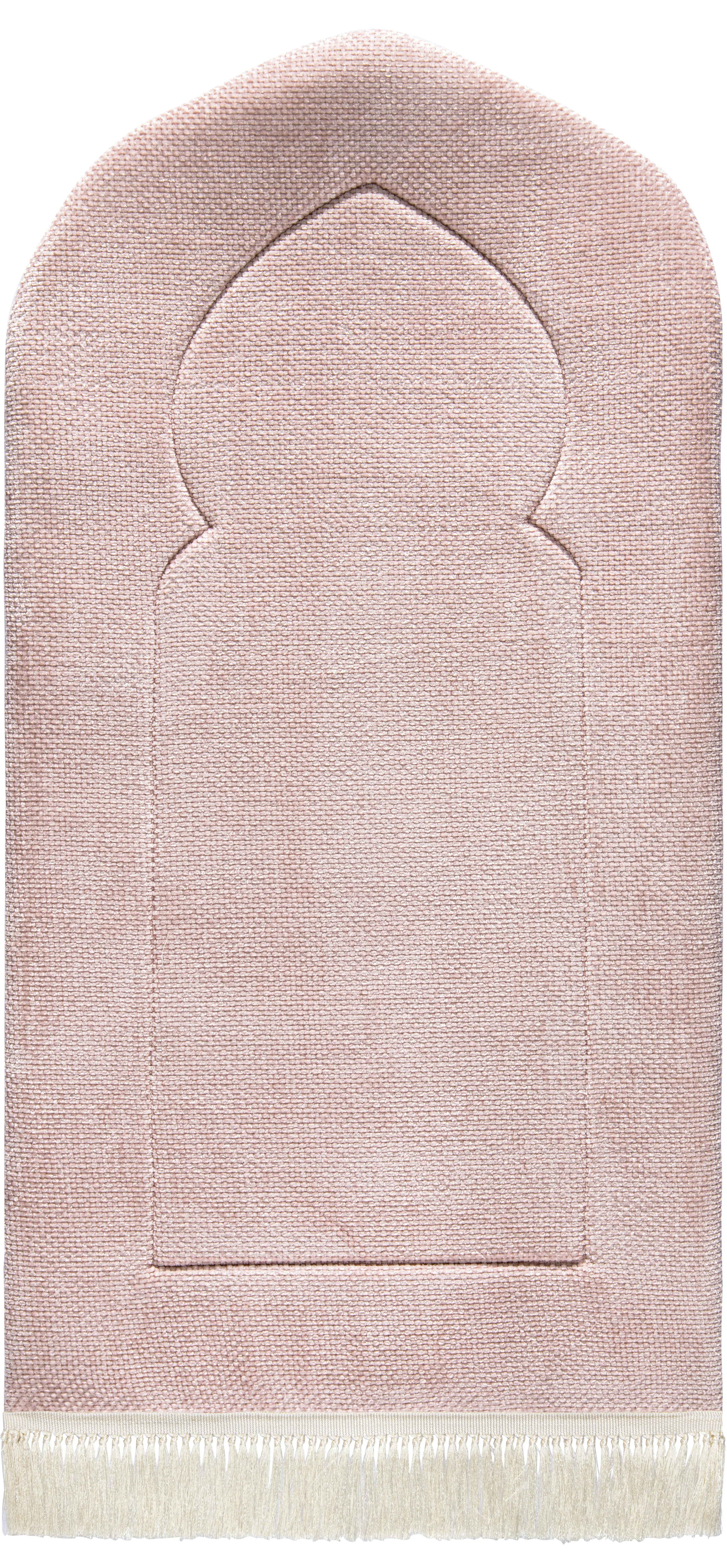 Rosy Arched Plain Premium Padded Prayer Mat - Urban Rugs®