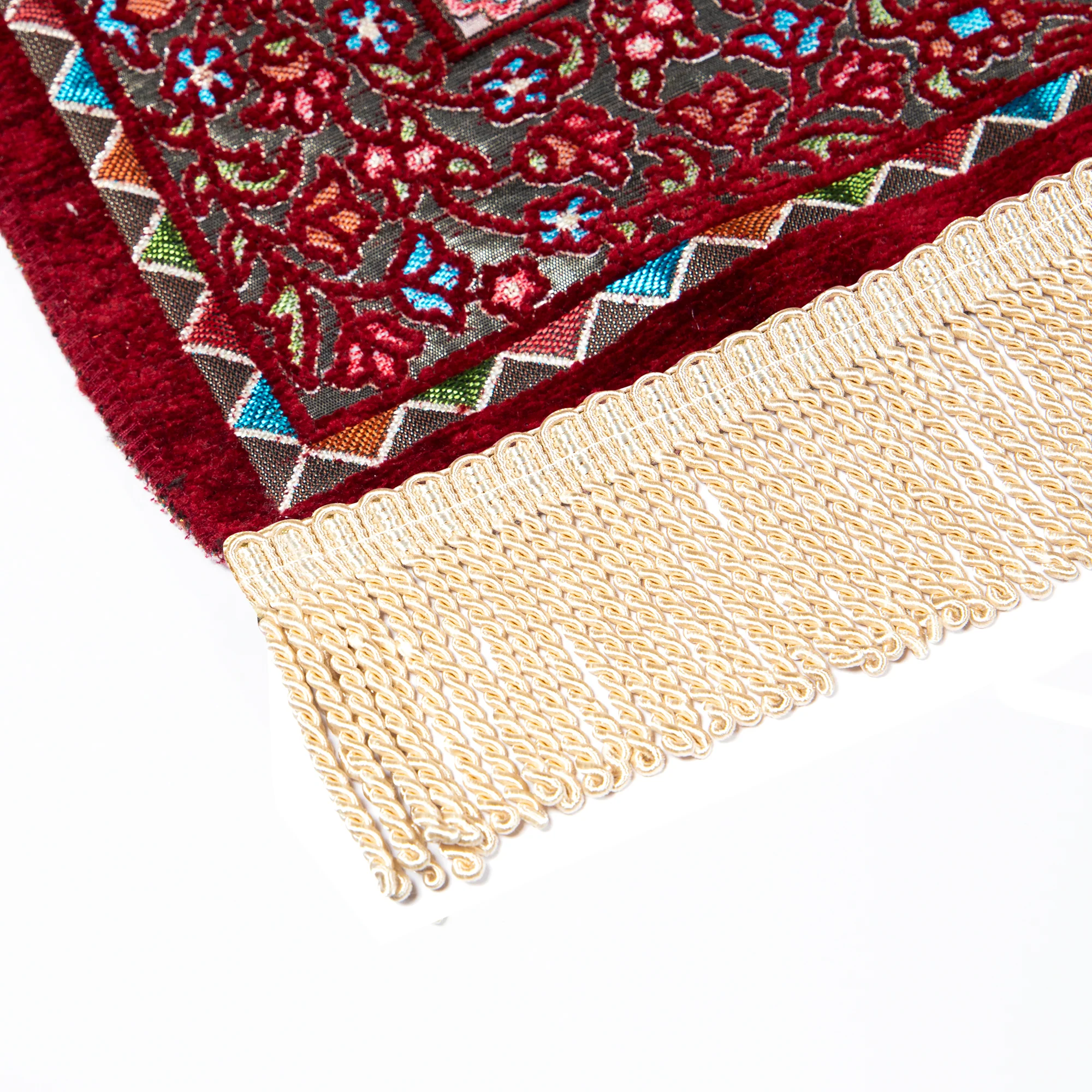 Salah Prayer Mat - Antique Turkish Floral - Red - Image 4
