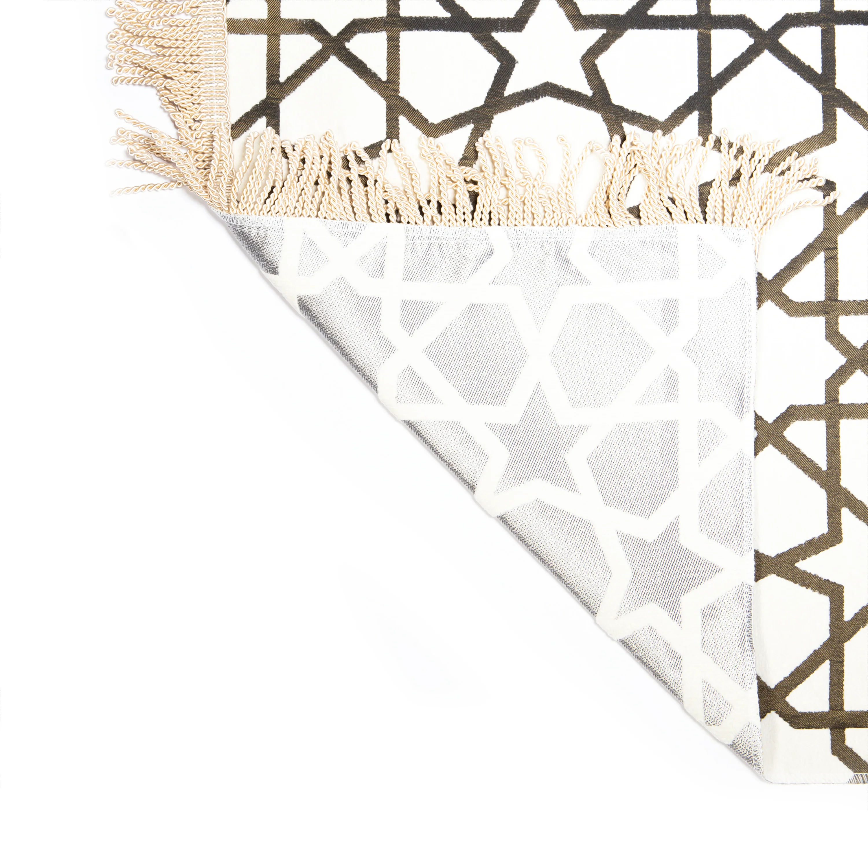 Salah Prayer Mat - Kaaba Geometric - Beige - Image 2