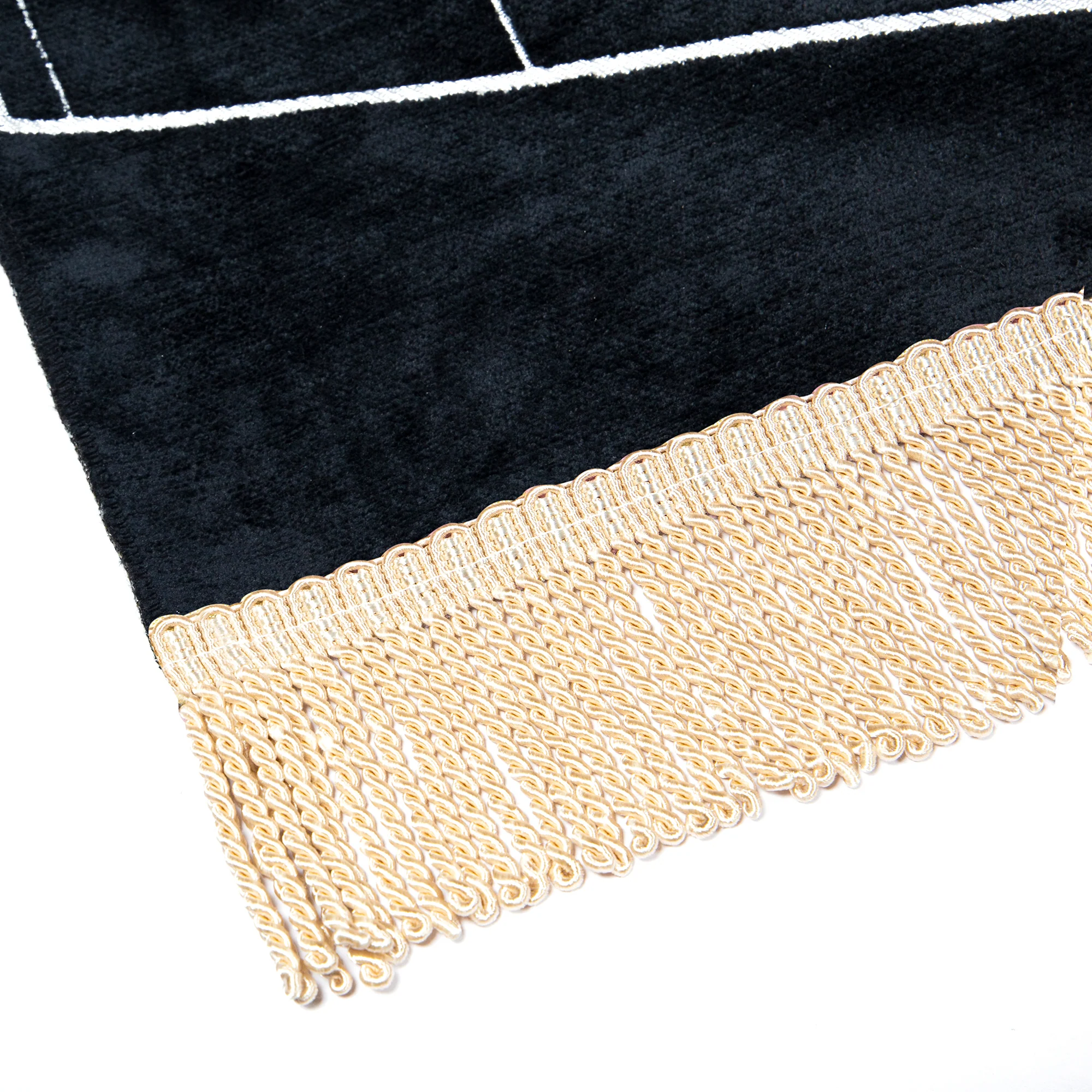 Salah Prayer Mat - Kaaba Geometric - Black - Image 4