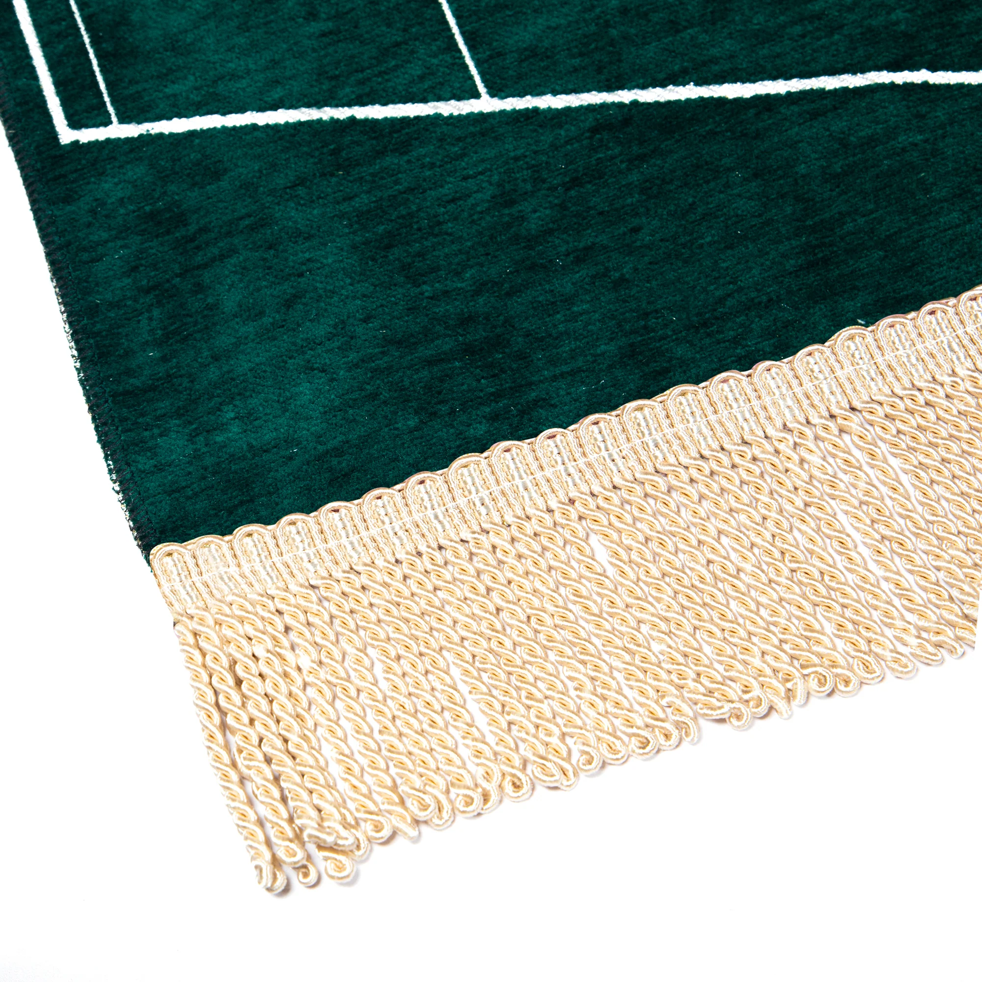 Salah Prayer Mat - Kaaba Geometric - Green - Image 4